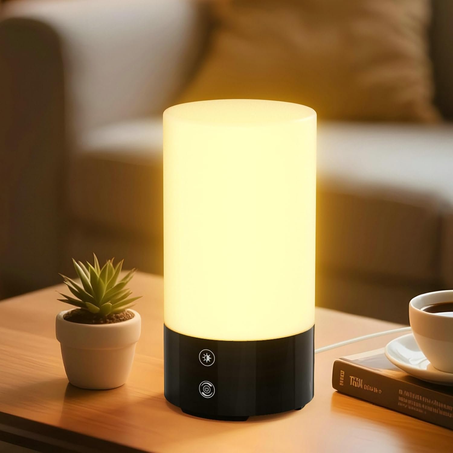 Bakzon Light Therapy Lamp 10,000 Lux UV-Free Sun Lamp, Full Spectrum 98 CRI Ra98 Flicker-Free, 3 Color Temperatures, 4 Brightness Levels, Timer, Memory & Remote – 360° Sunlight Lamp for Home Office