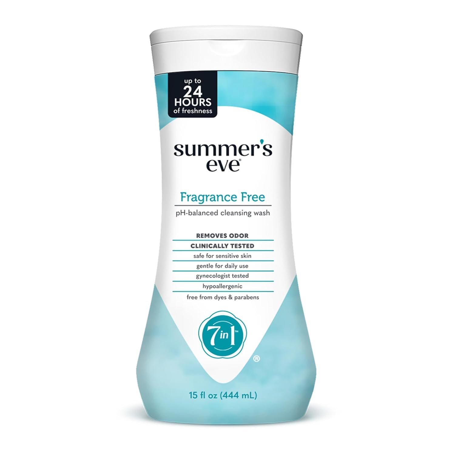 Summer’s Eve All-Over Daily Feminine Wash, Fragrance Free, 15 Fl Oz