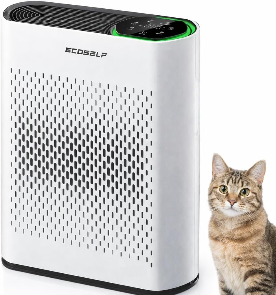 ECOSELF Air Purifier t, True HEPA Filter, White