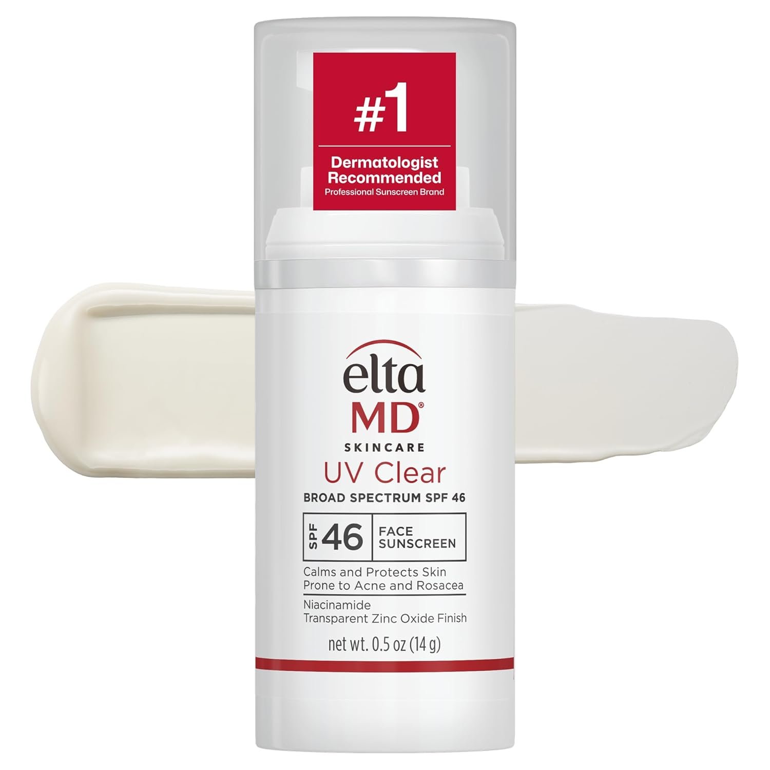 EltaMD UV Clear Face Sunscreen SPF, Oil-Free Sunscreen with Zinc Oxide, Dermatologist Recommended