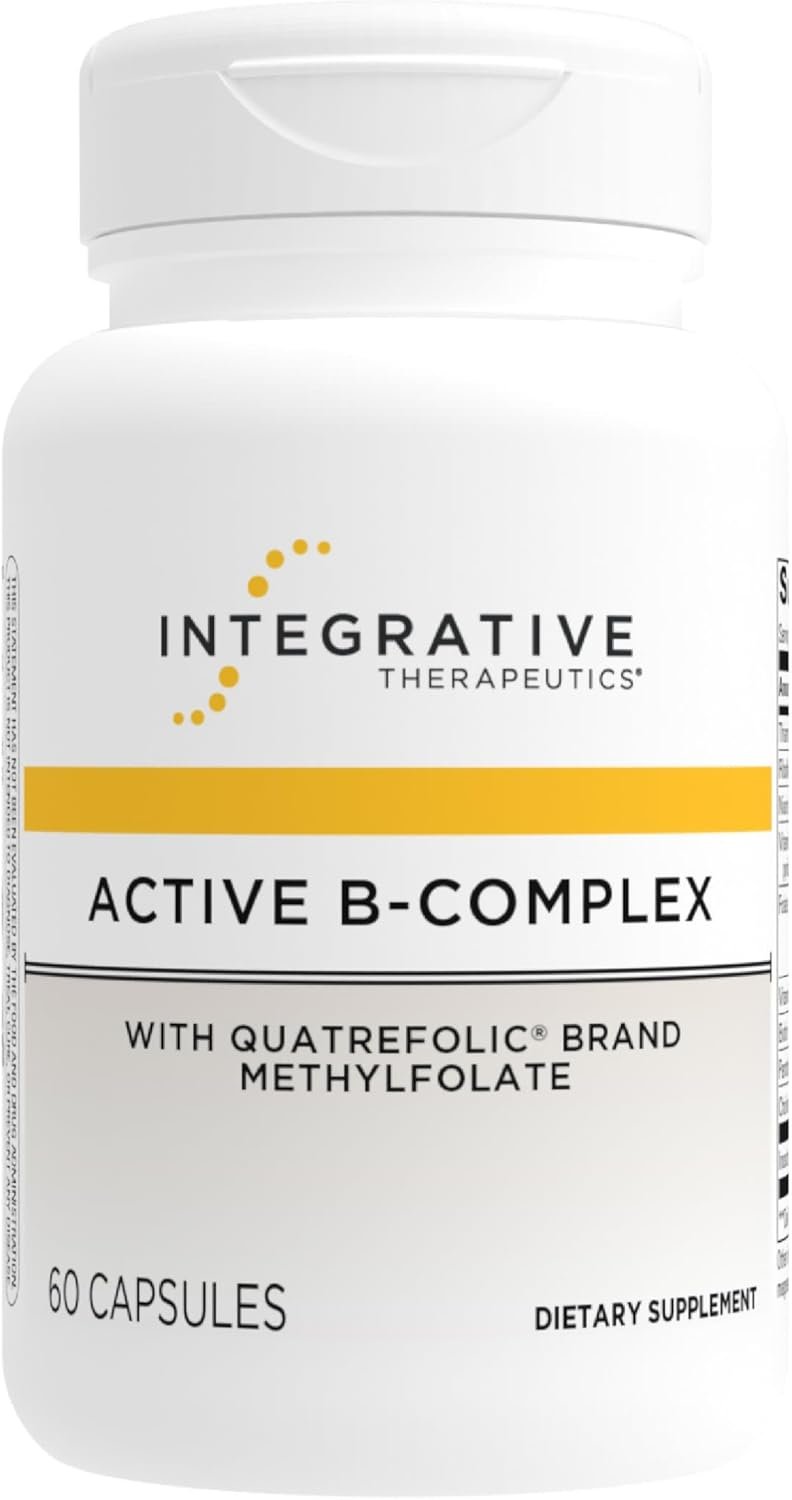 Integrative Therapeutics Active B-Complex – Cellular Energy & Heart Health Support with Vitamins B2, B6 & B12* – Supports Nervous & Immune Systems* – Third-Party Tested – 60 Capsules (30 Servings)