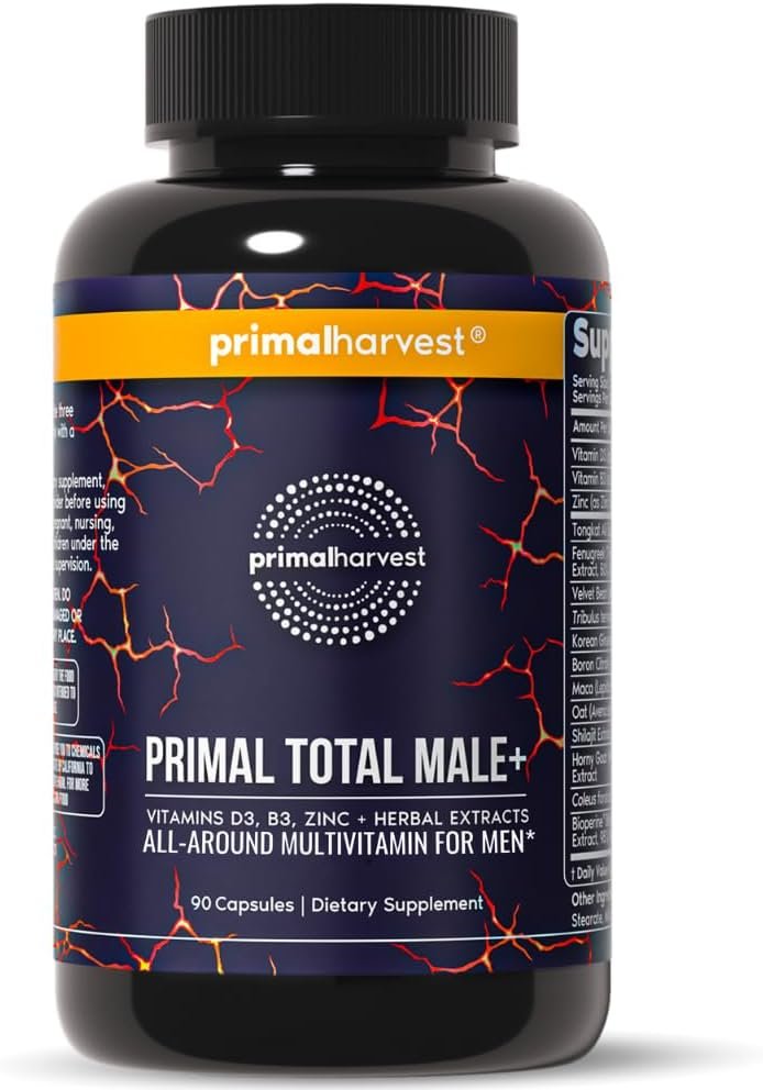 Primal Harvest Total Male+ – Daily Supplement, Dairy & Soy Free, for Men