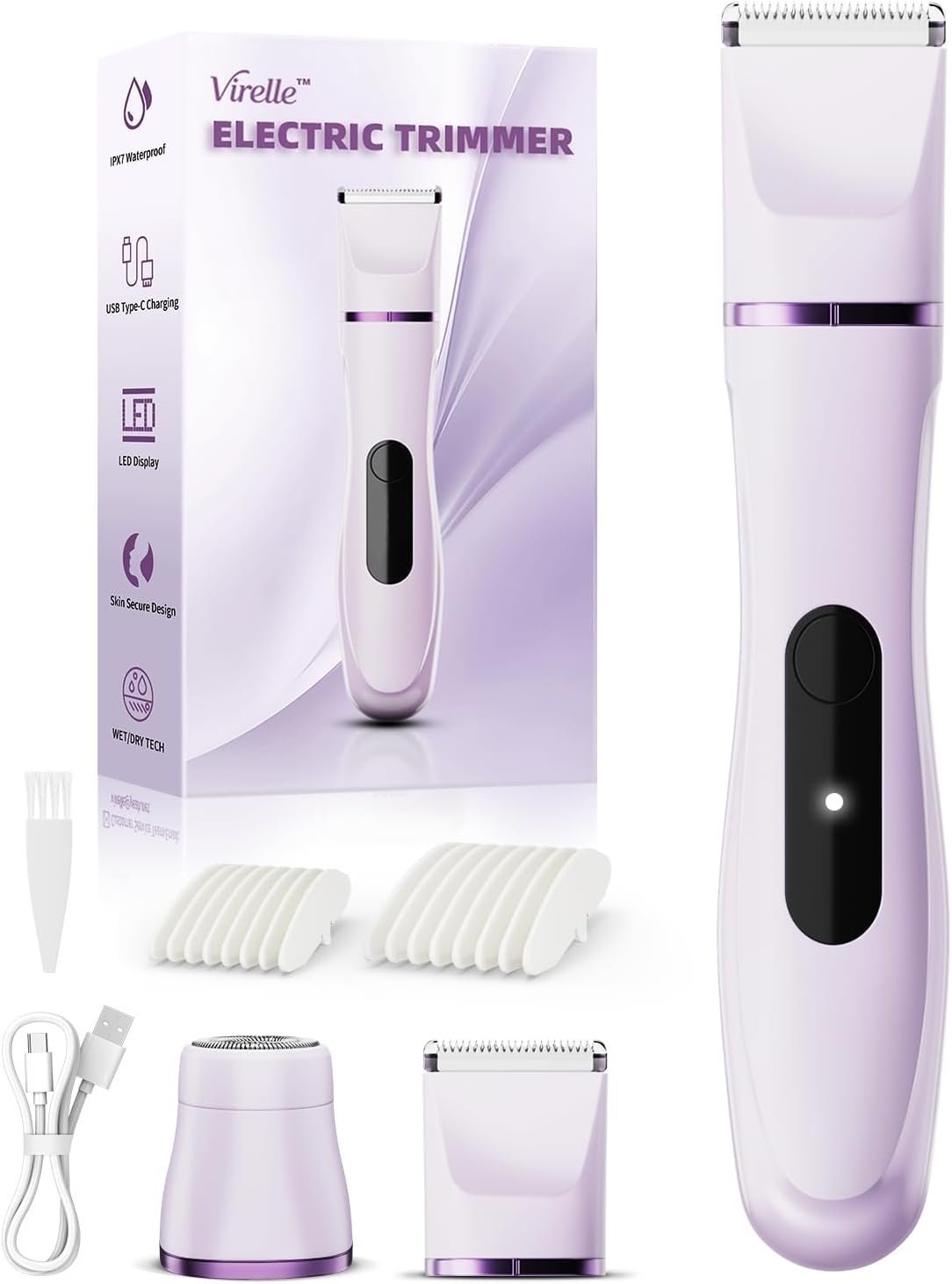 Hair Removal Epilators Bikini Trimmer for Women, Painless Waterproof Electric Foil Shaver Razors for Facial Leg Body Armpit, Ceramic Blade with Type-C Charging, Travel Size, SE Version