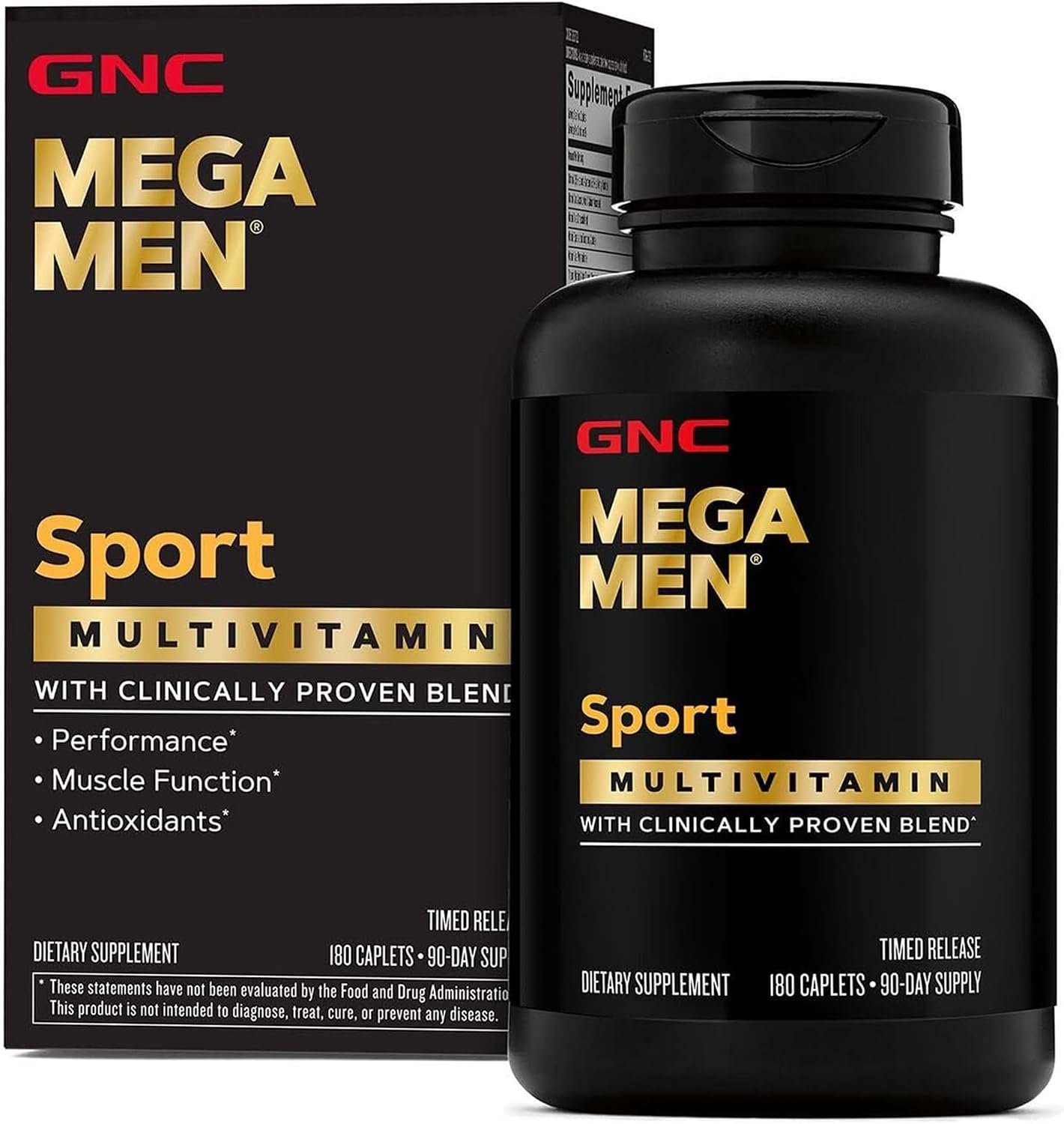 GNC Mega Men Sport Multivitamin for Men | Performance, Muscle Function, and General Health | 180 Count