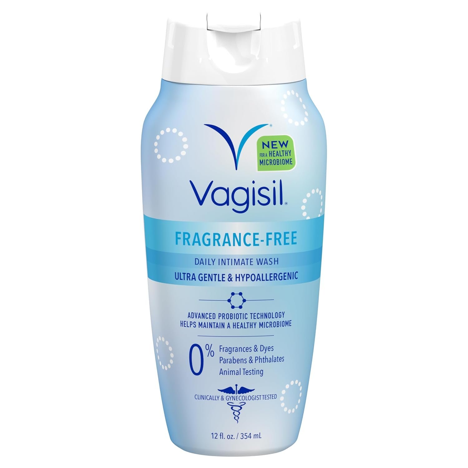 Vagisil Feminine Wash for Intimate Area Hygiene, pH Balanced and Gynecologist Tested, Fragrance-Free, 12 oz (Pack of 1)