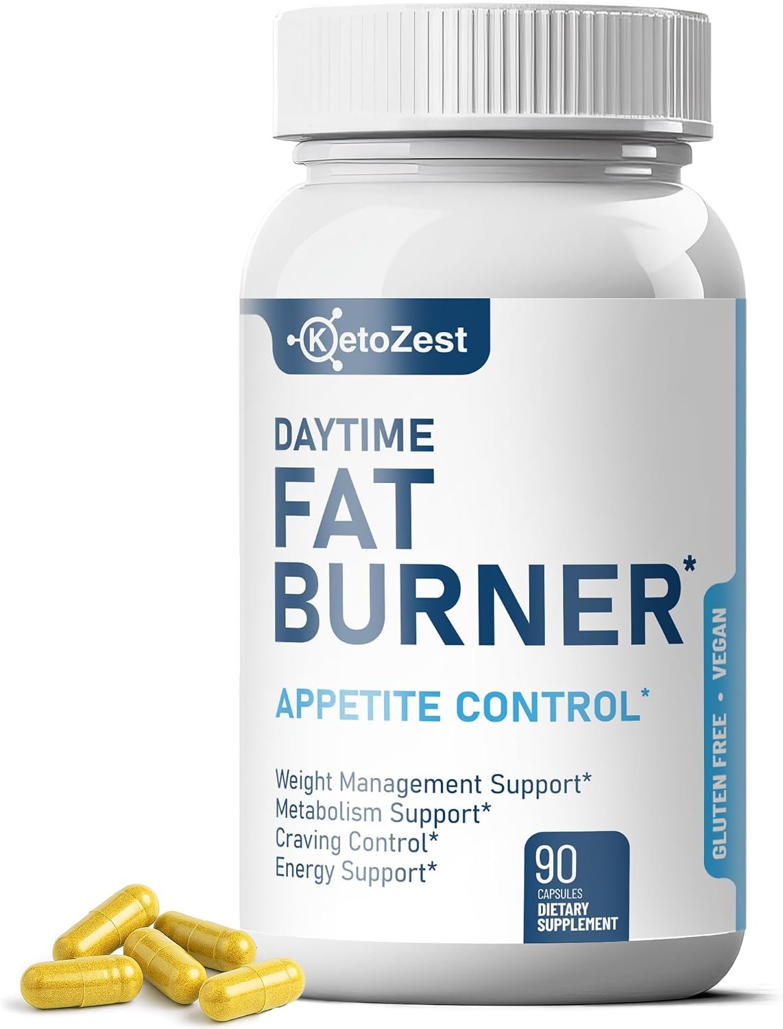 Fat Burner Appetite Suppressant for Weight Loss – Daytime Men Women Natural Thermogenic Fat Burning Diet Pills with Green Tea Caffeine – Curb Hunger Appetite Control Belly Fat Burn Support