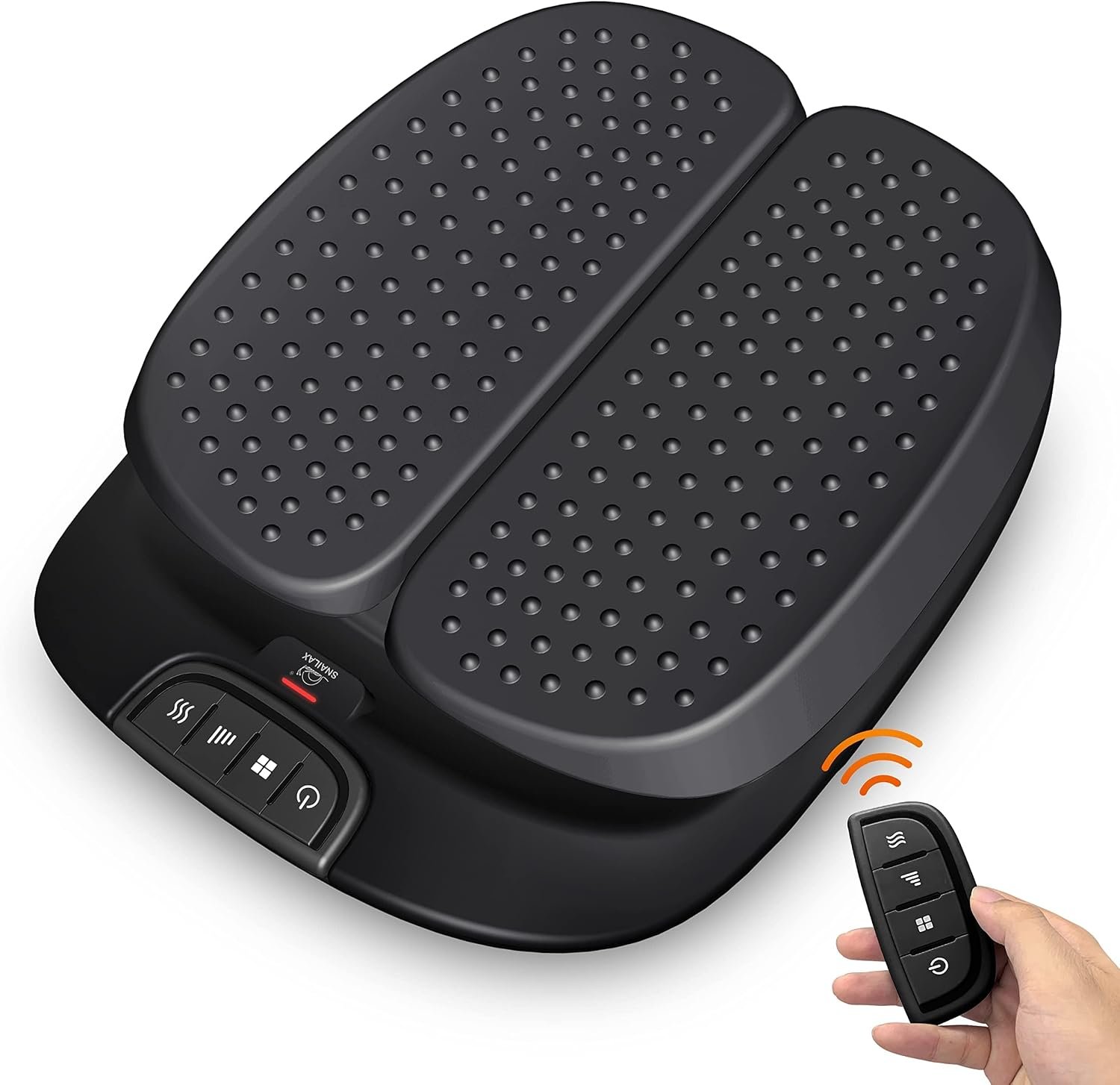 Snailax Vibration Foot Massager with Heat, Remote Control | 3 vibration modes, 3 intensity levels, 2 heat levels, remote & panel control, stand-on use up to 198 lbs, 15-min auto-off