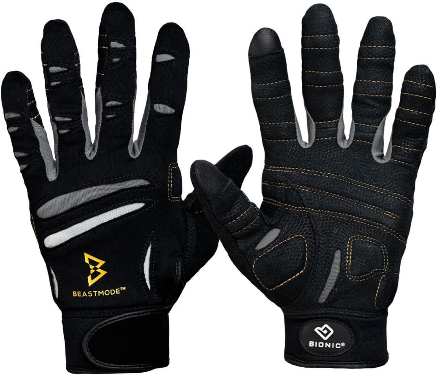 Bionic Men’s Beastmode Full Finger Gym Workout Gloves