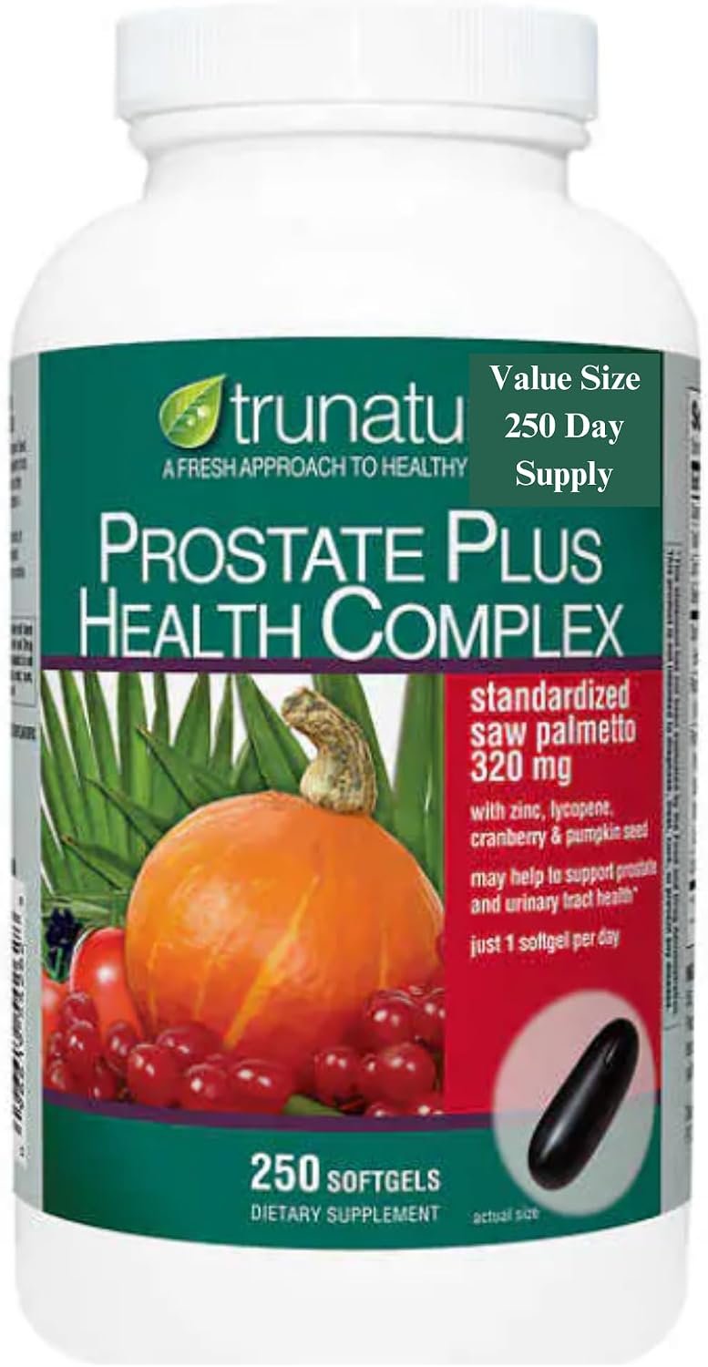 Saw Palmetto Prostate Health Complex with Zinc, Lycopene and Pumpkin Seed Compatible with Nature, 250 Softgels + Bundle with Weekly Pill Organizer (2 Items)