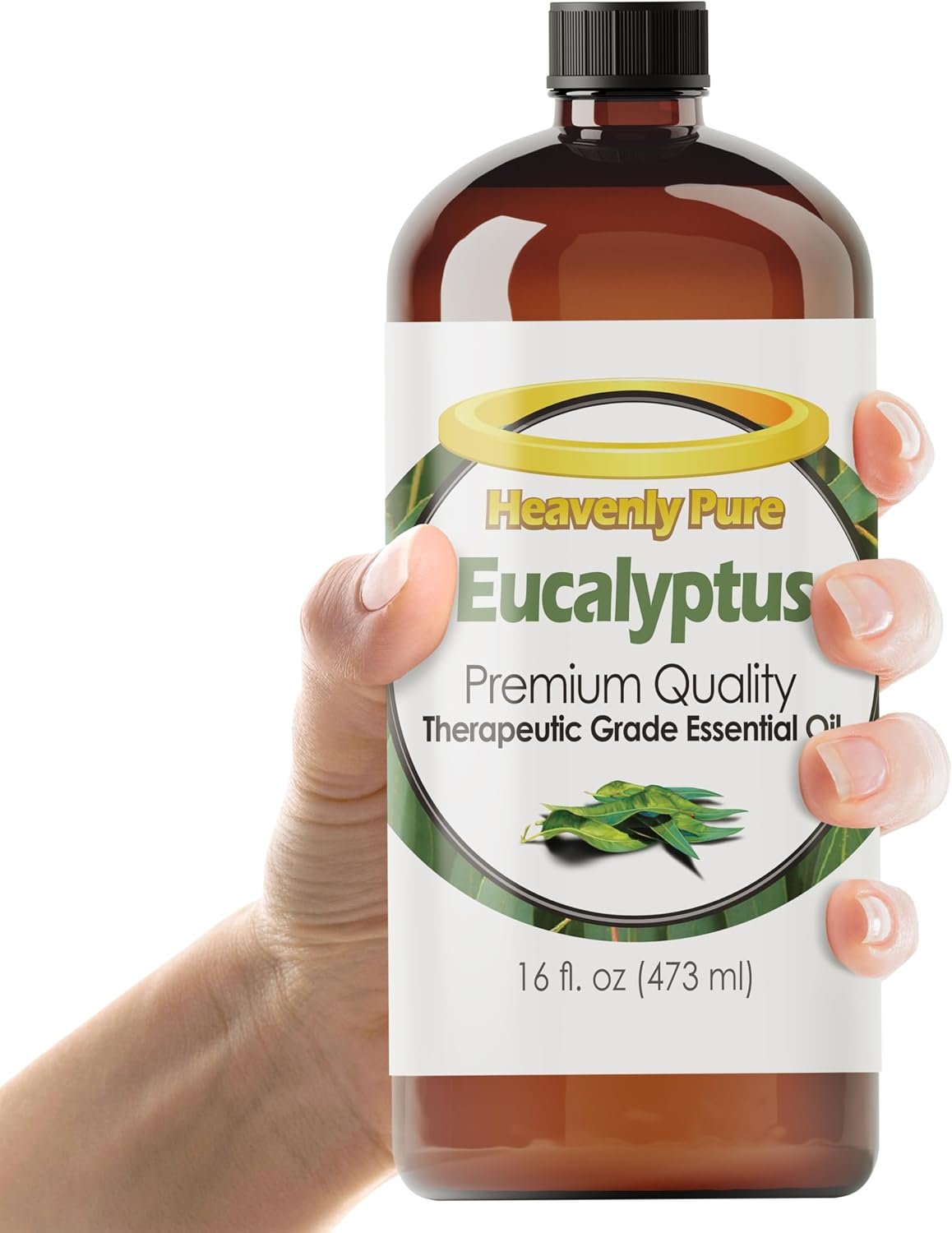 Heavenly Pure – Eucalyptus Essential Oil 16 oz Large Bottle for Spray, Diffuser, Humidifier – 473 ml