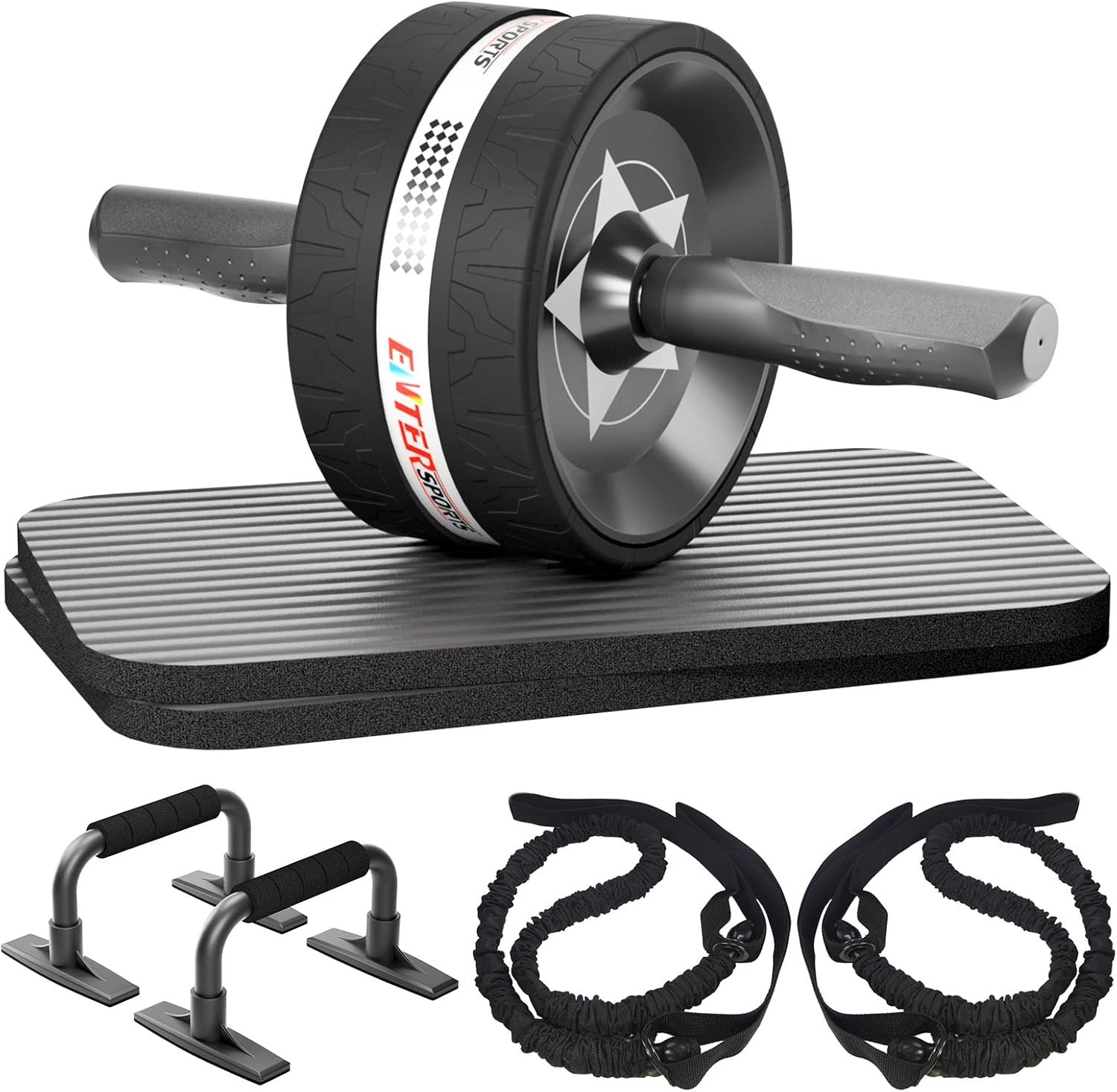 Ab Roller Wheel for Abs Workout – Abdominal Exercise Equipment with 2 Knee Pads for Home Gym, Core Strength Training, Fitness Equipment for Men & Women