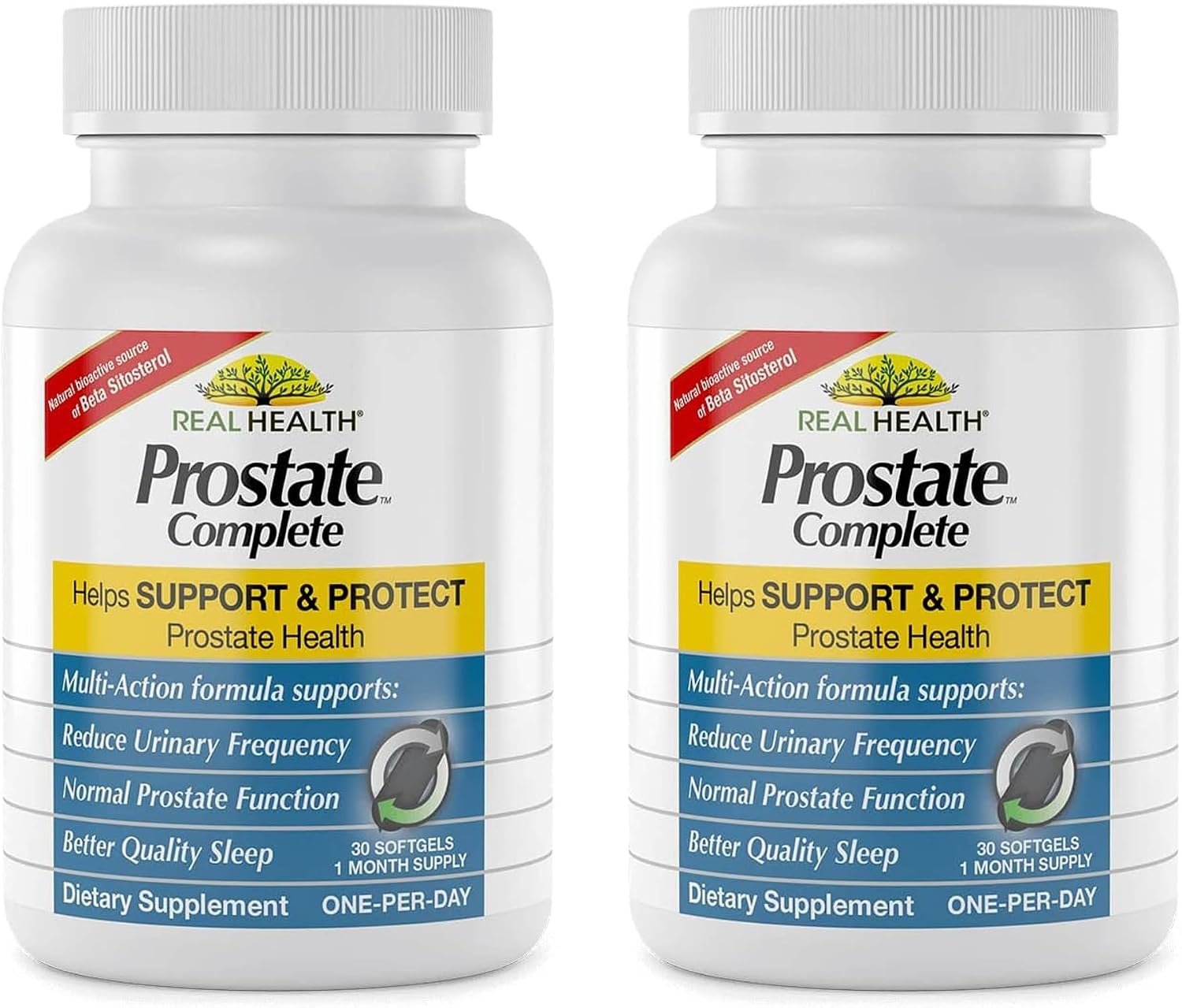 Real Health Prostate Complete, Saw Palmetto Formula – 30 Count (2 Pack) | Prostate Health Supplements for Men, Formula for Healthy Bladder and Urinary Support, with Lycopene, Resveratrol, Selenium
