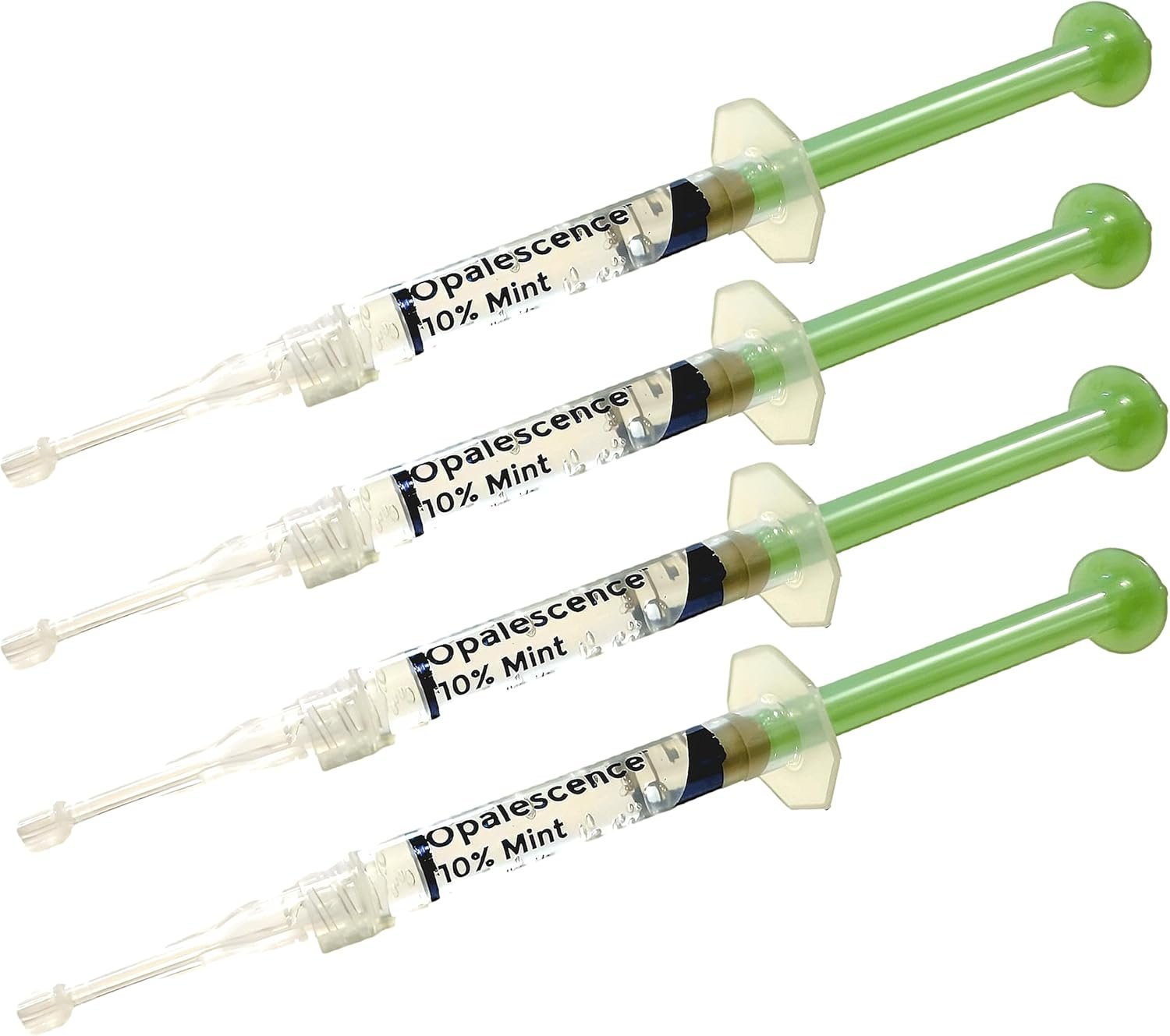Opalescence 10% Teeth Whitening Gel Refill Syringes, (4ct) 5211-2 | 10% Carbamide Peroxide Mint Whitening Gel for Custom Trays. Low-Sensitivity Formula, Dentist Developed and Made in USA.