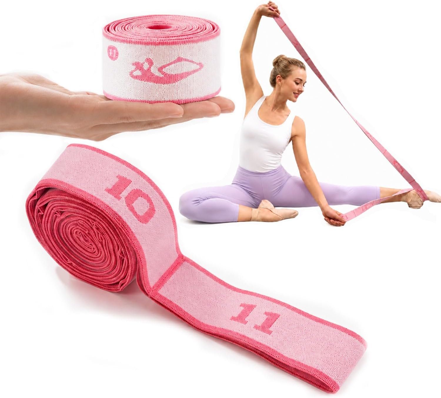 Multi-Loop Stretch Band – Yoga, Pilates, Ballet, and Physical Therapy Stretching Strap for Flexibility, Leg Stretching, and Exercise – Durable Stretching Equipment