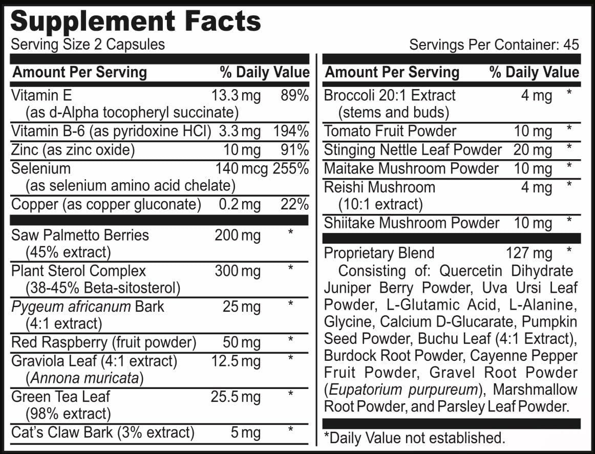 Targeted Science™ Prostate Health Supplement for Men – Urinary & Bladder Support