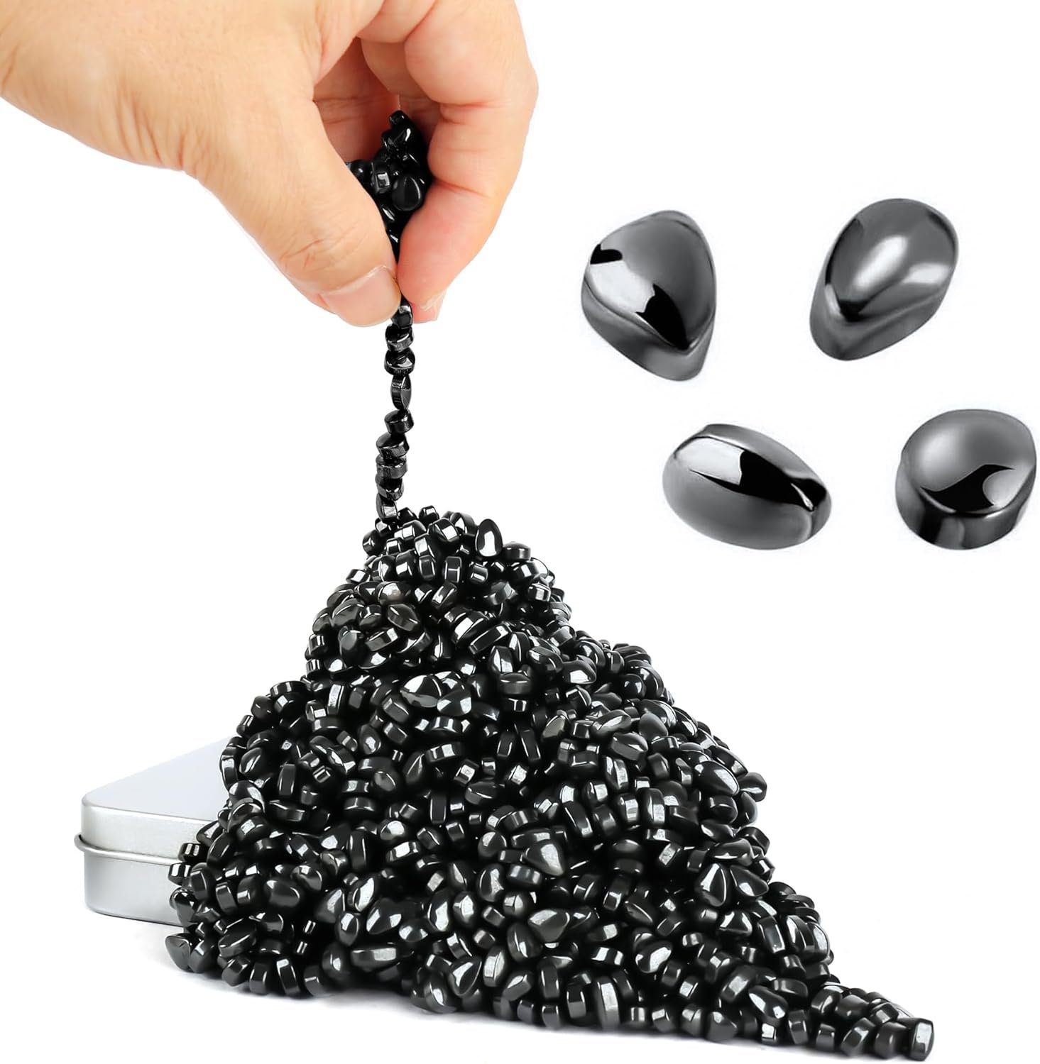 Matassari 550pcs Fidget Toy, Sensory Toys for Adults & Teens（Black） | At work or parties, shape, stack, relax and unwind; a fun gift for birthdays, Christmas and stocking stuffers