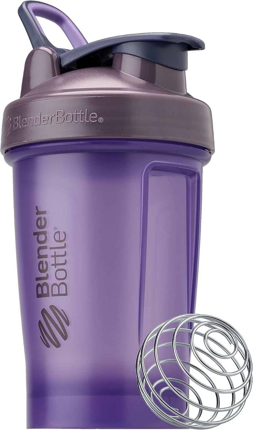BlenderBottle Classic V2 Plastic Shaker Bottle 20 oz Purple