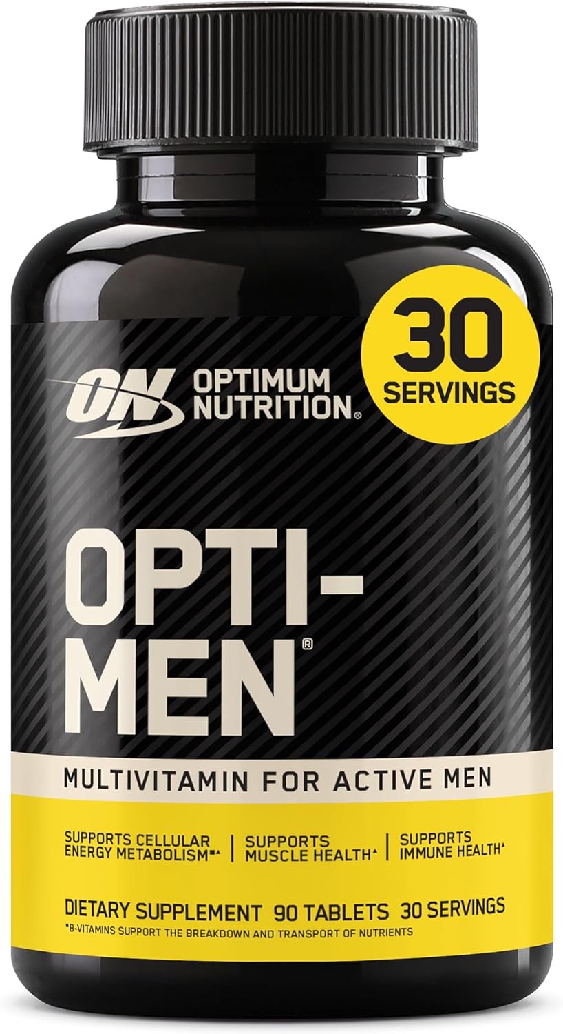 Optimum Nutrition Opti-Men, Vitamin C, Zinc and Vitamin D, E, B12 for Immune Support Mens Daily Multivitamin Supplement, 90 Count (Packaging May Vary)