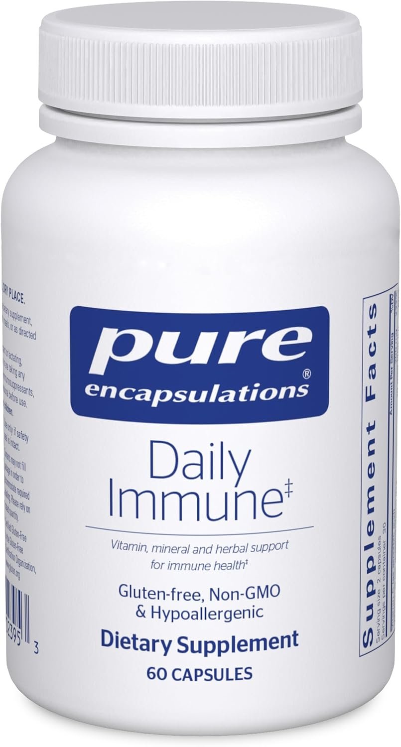 Pure Encapsulations Daily Immune | Comprehensive Immune Formula with Vitamin, Mineral, and Herbal Support | 60 Capsules
