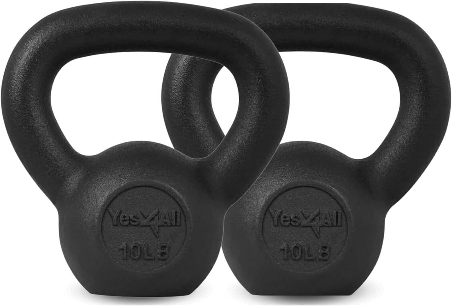 Yes4All Cast Iron Kettlebell, Strength Training Kettlebells 5-80 Lb (5,10,15,20,25,30,35,40,45,50,60,70,80 Lb) for Full Body Workout, Push up, Strength Training – Single & Kettlebell Set of 2 for Men