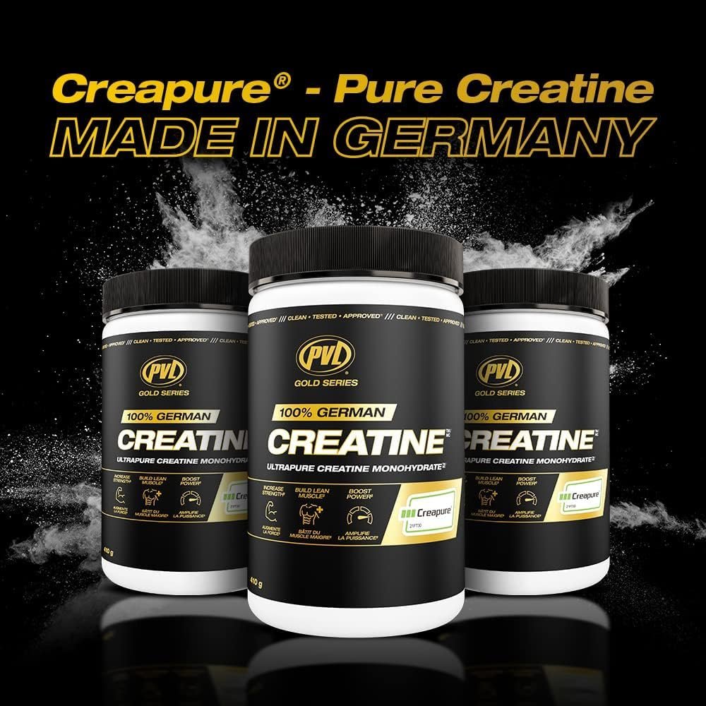 PVL Creapure Creatine – 100% Pure German Creatine Monohydrate Powder-Pharmaceutical Grade Muscle Building Supplement for Strength Training, Pre Workout & Post Workout Protein Support–410g 82 Servings