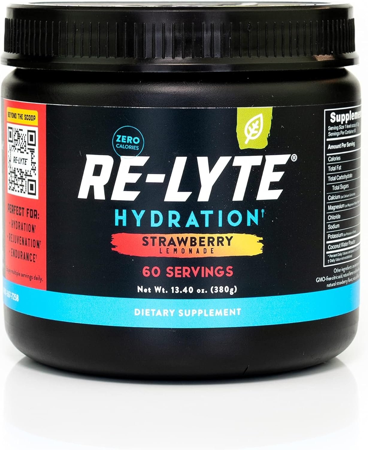 REDMOND Re-Lyte Electrolyte Powder, No Added Sugar (Strawberry Lemonade) | Hydration Powder