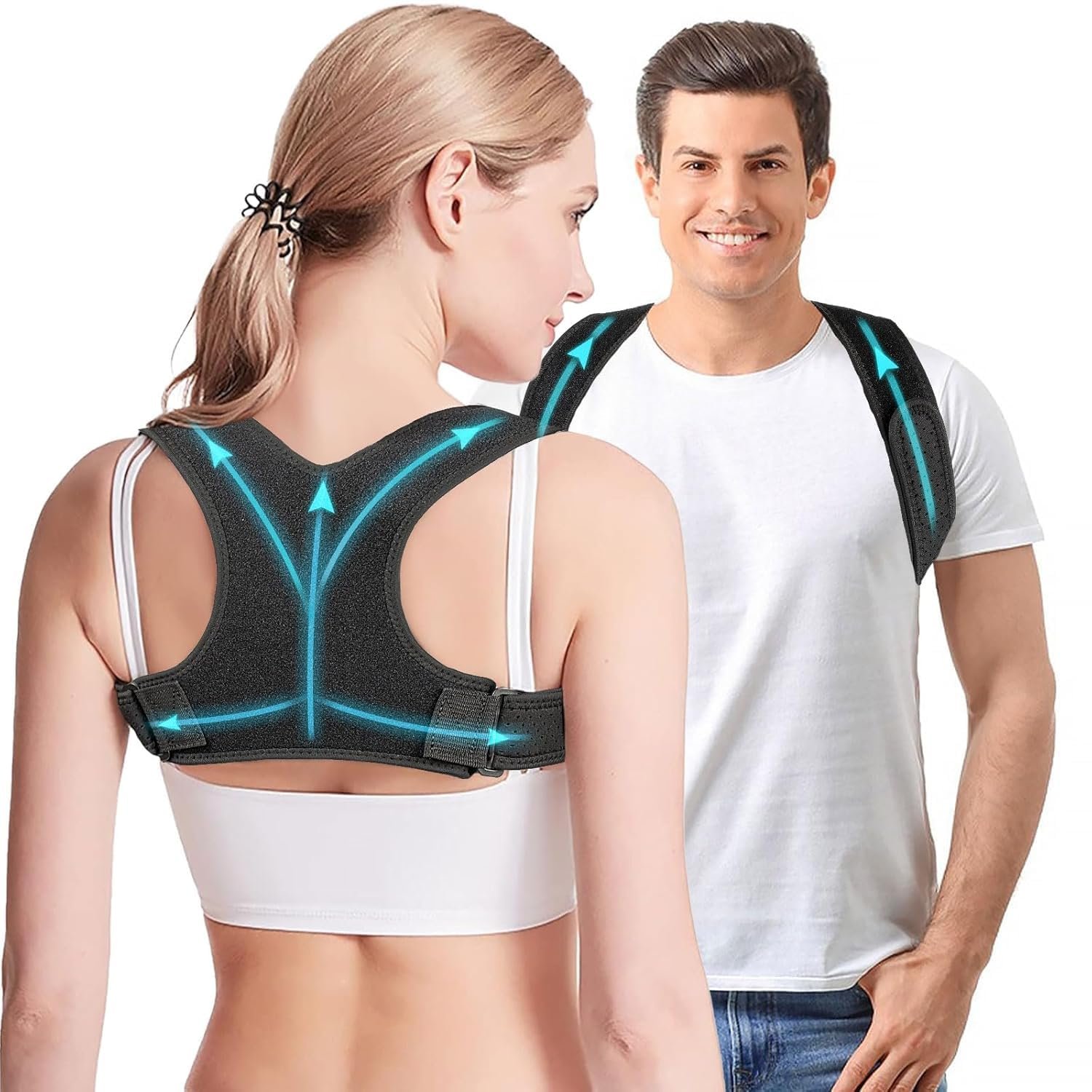 Posture Corrector for Women & Men, Breathable & Adjustable (Large)