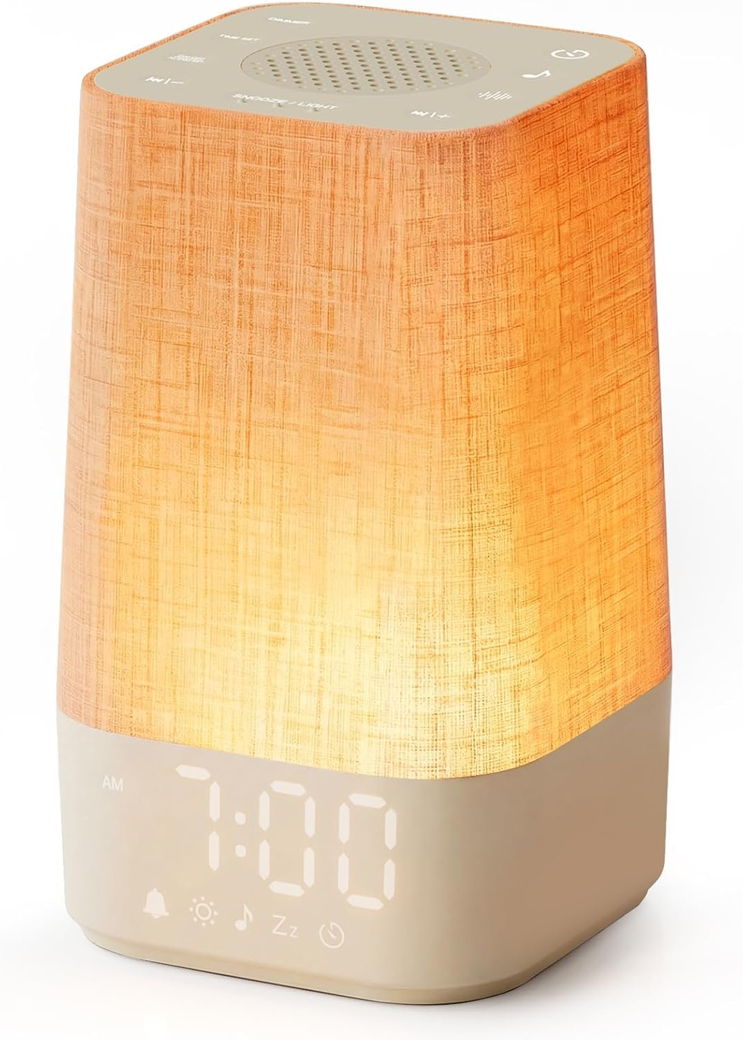 10-60 Mins Simulated Sunrise Alarm Clock: Gentle Wake Up Light for Bedroom | Adjustable Brightness 32-Level Volume Bright & Loud Enough for Dark Morning – White Noise Machine with 30 Smoothing Sounds