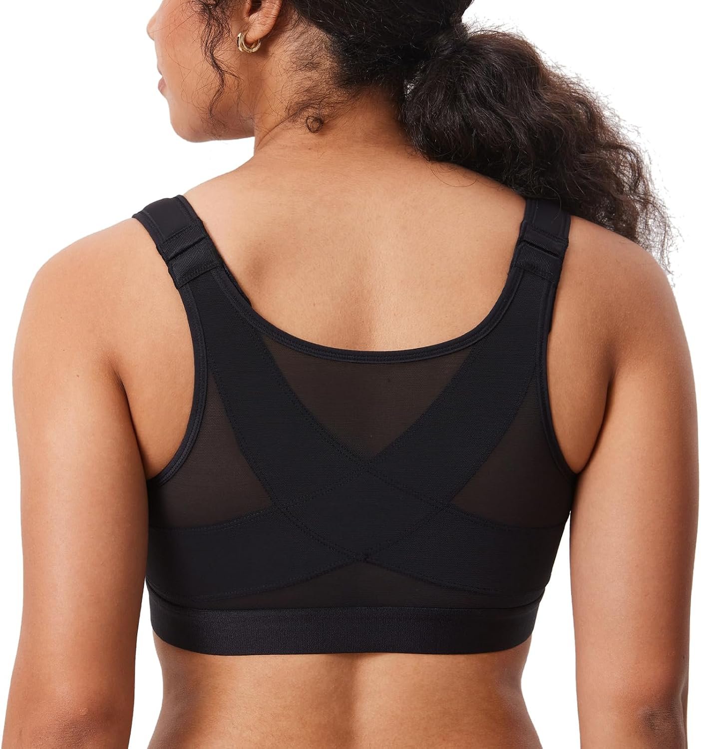 DELIMIRA Women’s Front Closure Posture Wireless Bras | Double Layer, Back Support, Full Coverage