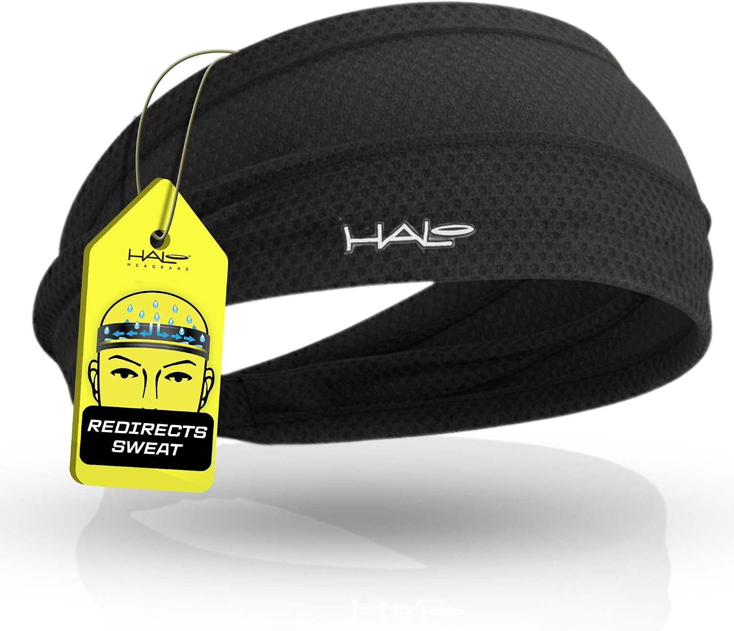 Halo Headband AIR Series-Bandit – 4″ Wide Pullover Sweatband for Men and Women- Keeps Hair in Place and Sweat Off Your Face