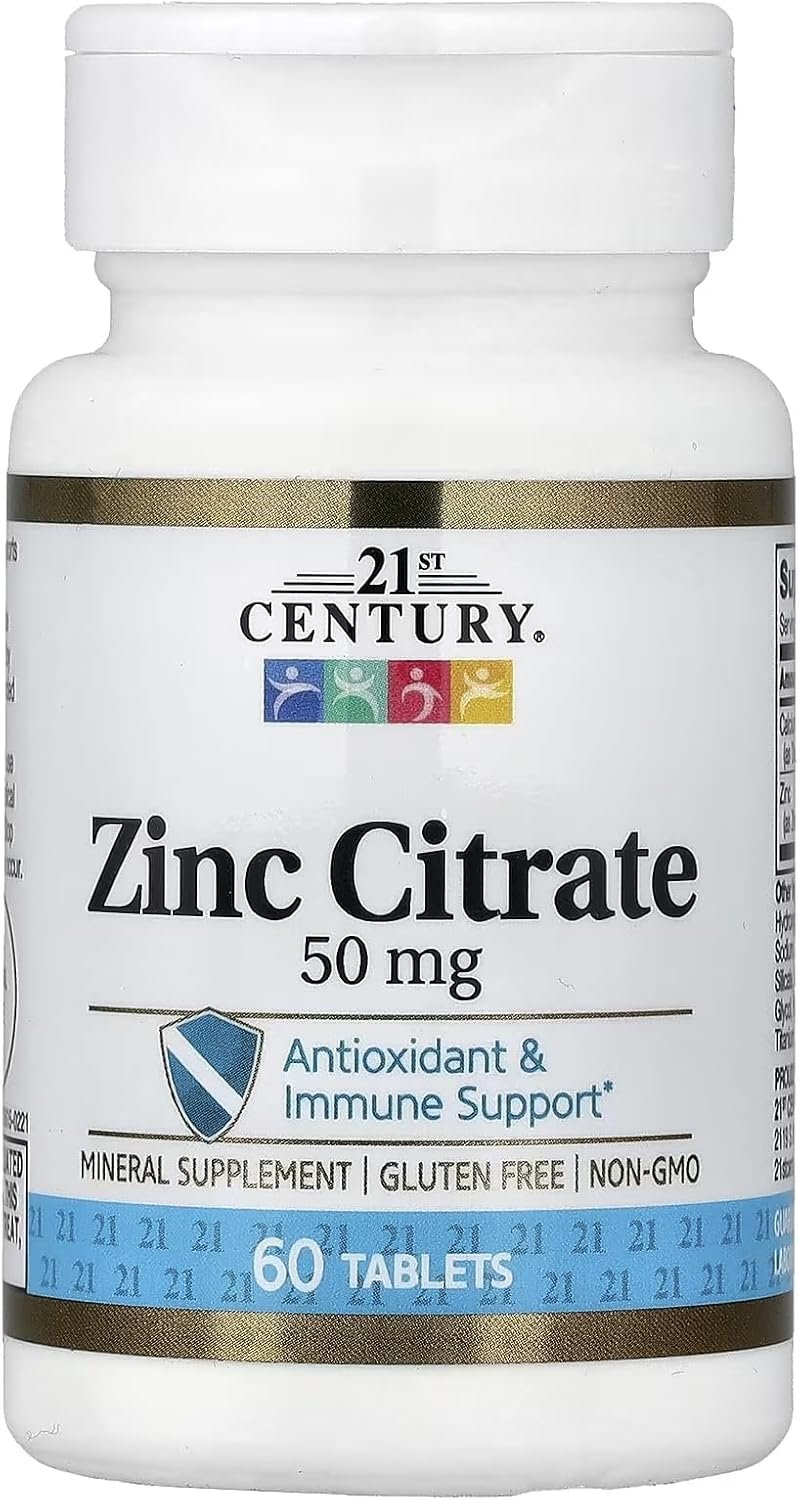 21st Century Healthcare Zinc Citrate Tablets 50mg, 60 Count