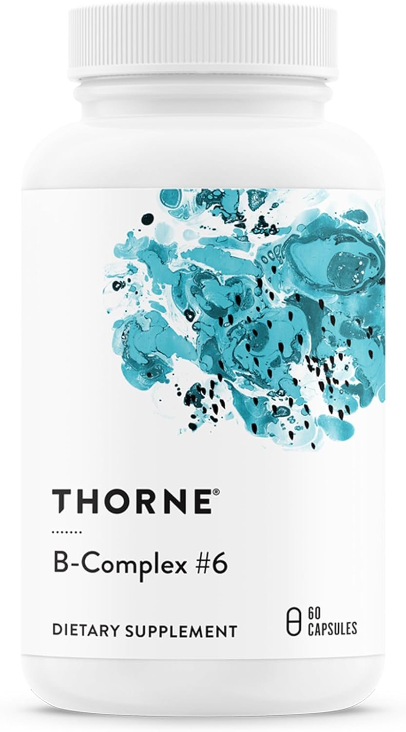 THORNE – B-Complex #6 – Vitamin B Complex with Active Forms of Essential B Vitamins & Extra B6-60 Servings