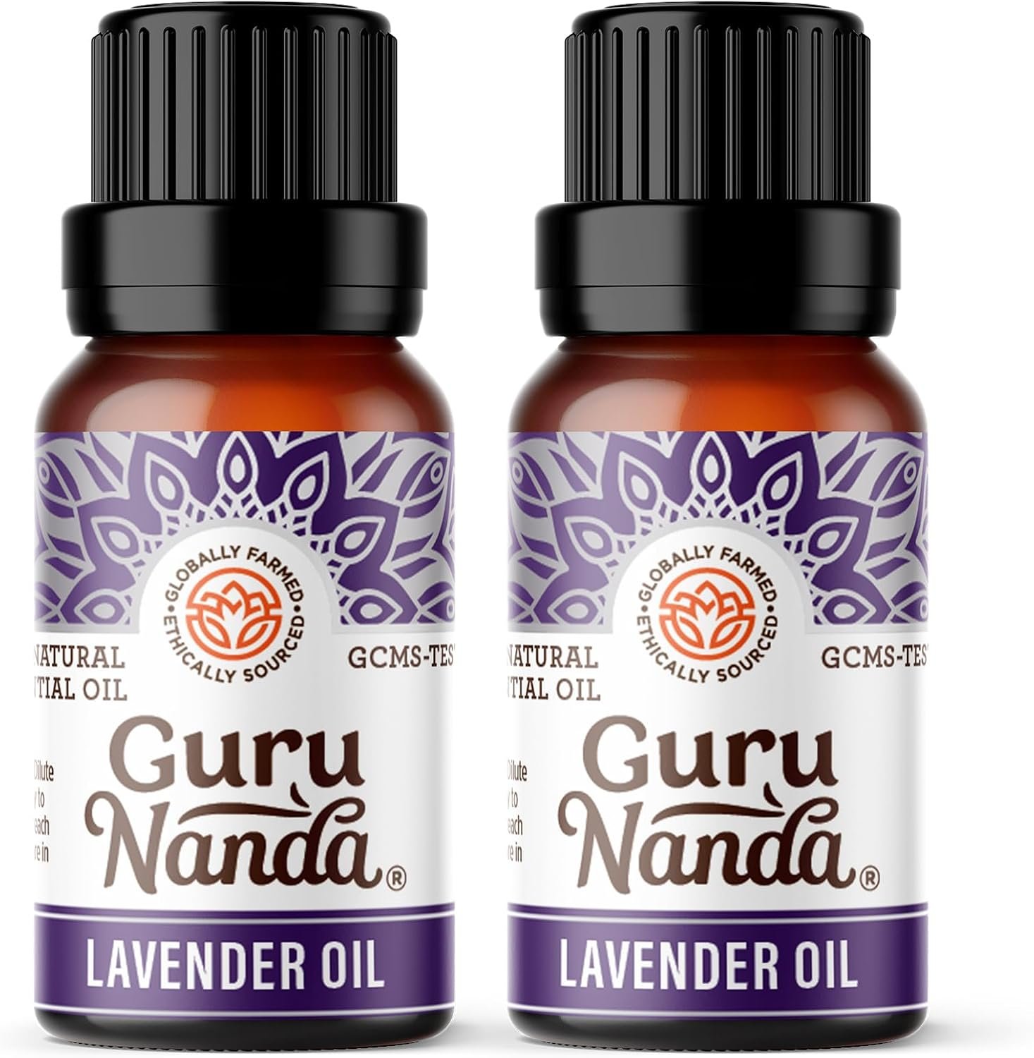 GuruNanda Lavender Essential Oil, 100% Pure, Natural & Undiluted Aromatherapy Oil for Diffusers, Massage & DIY Recipes, Aids in Feeling of Relaxation and Calmness (2X0.5 Fl Oz)