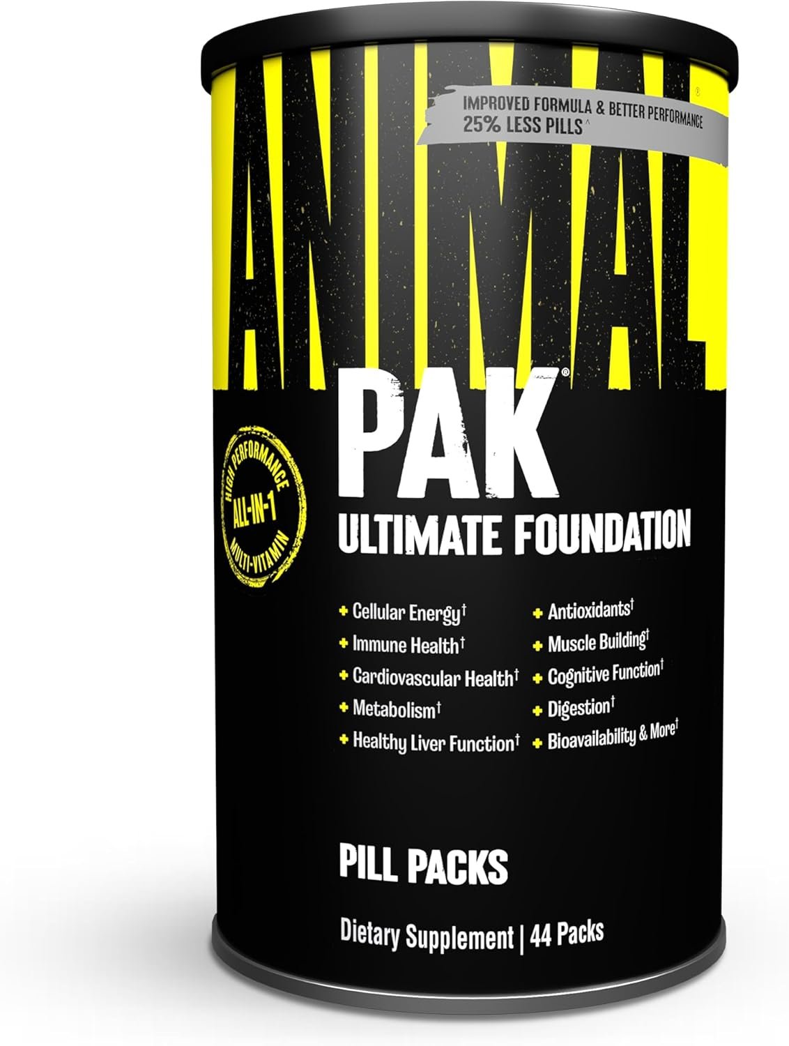 Animal Pak – Convenient Multivitamin for Men & Women Daily All-in-One Vitamin & Supplement Pack – Zinc, Vitamins C, B, D, Amino Acids, and Immune Support – Sports Nutrition Performance – 44 Count