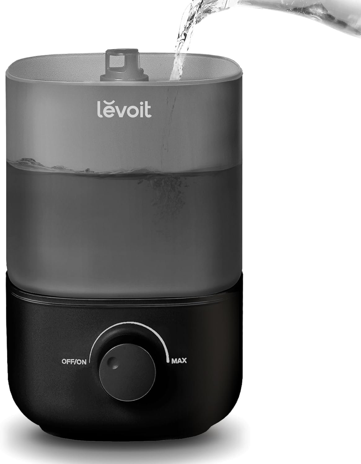 Levoit Humidifiers for Bedroom,Top-Fill Ultrasonic Cool Mist Humidifier | Easy to Fill & Clean, Quiet Operation for Home Baby & Plants, Auto Shut-off for Safety, 360° Rotating Nozzle, 2.5L, Black