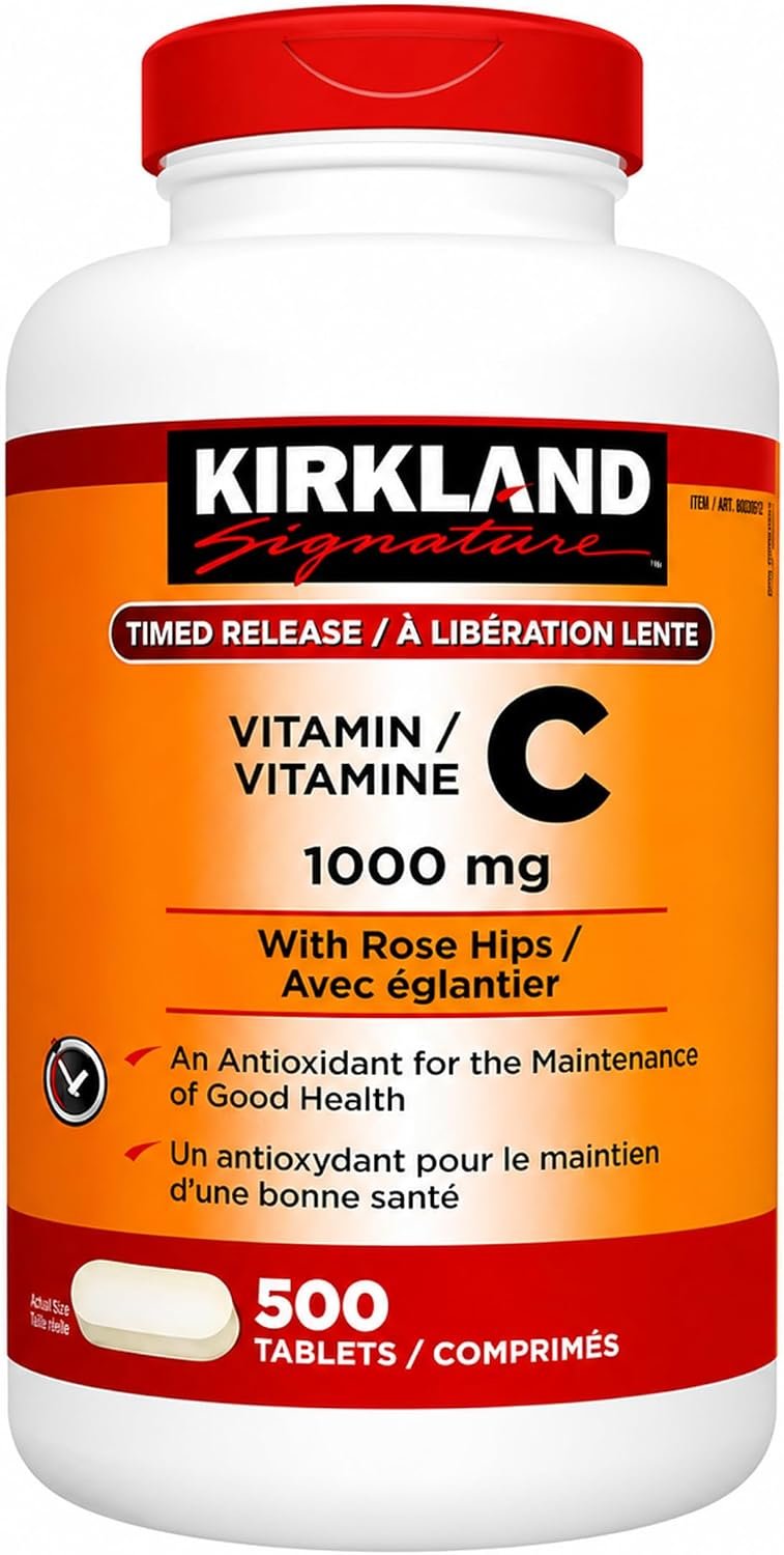Kirkland Signature Vitamin C w/ Rose Hips 500 Tablets