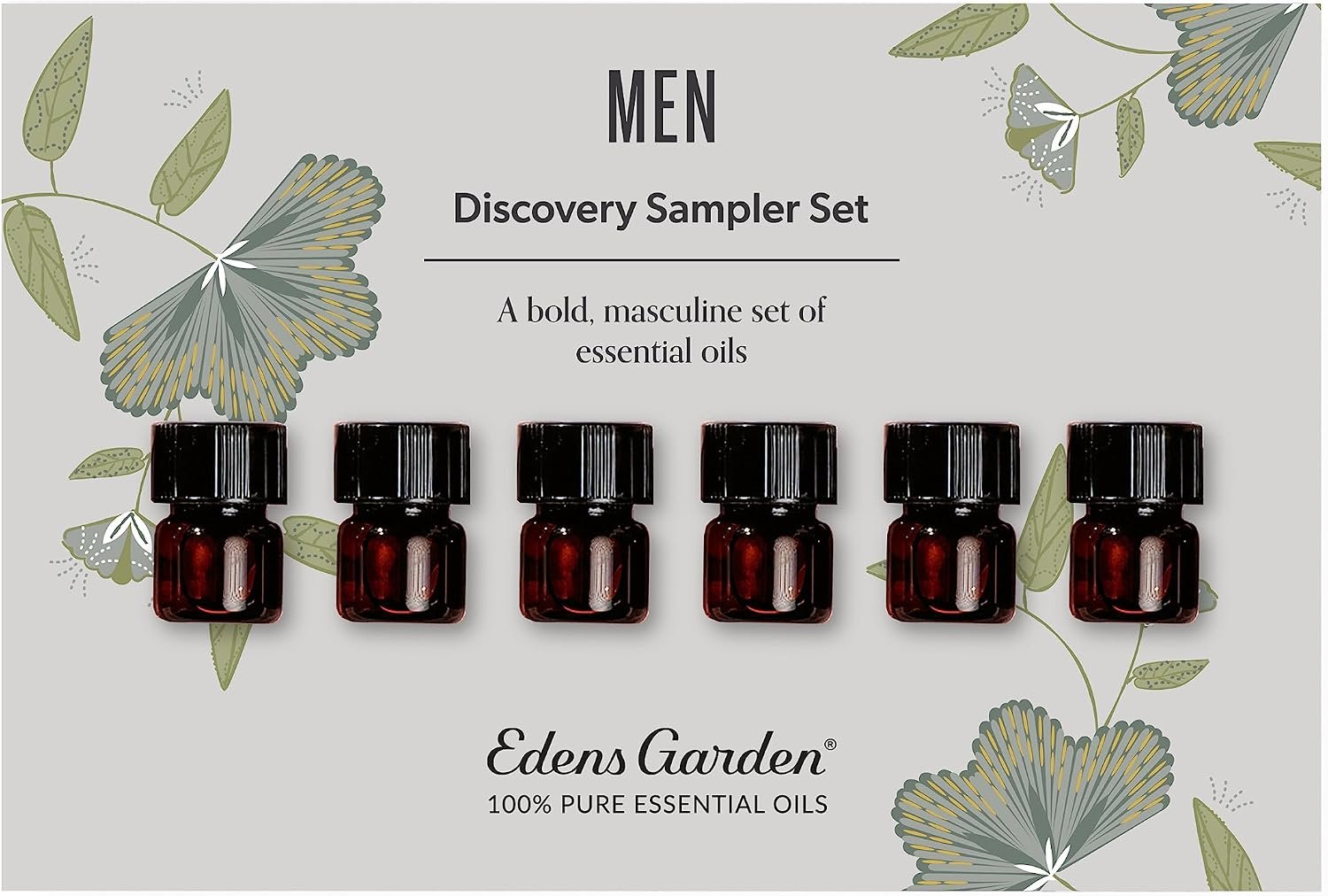Edens Garden Men Essential Oils Discovery Sampler 6 Set – 100% Pure Therapeutic Grade Essential Oils For Men’s Natural Cologne, Skin Care & Home Diffusers – Aromatherapy Wellness Gift, .92 ml / 6 Pack