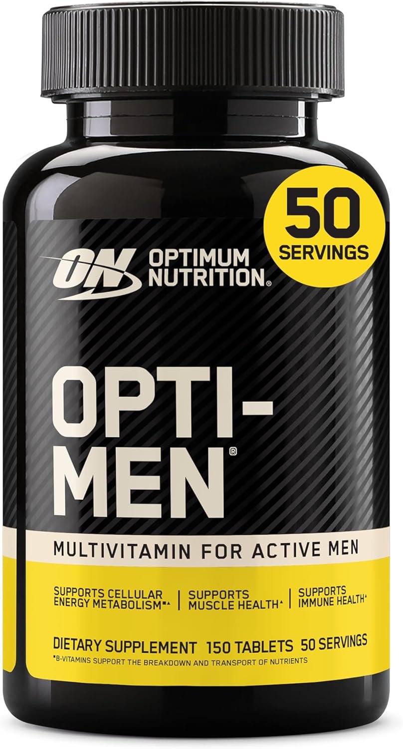 Optimum Nutrition Opti-Men, Vitamin C, Zinc and Vitamin D, E, B12 for Immune Support Mens Daily Multivitamin Supplement, 150 Count (Packaging May Vary)