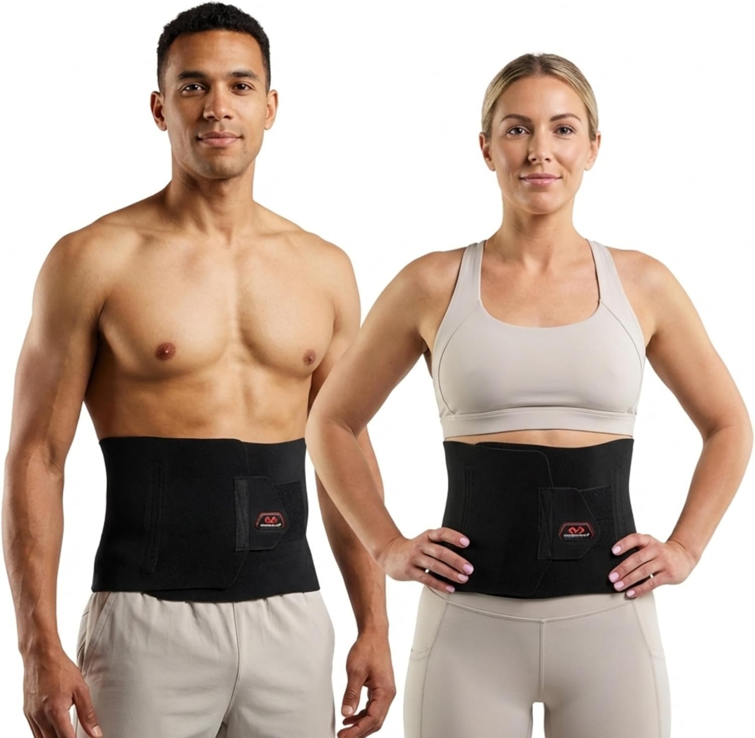 McDavid Sweat Band & Waist Trimmer Belt for Men, Back Support, Improves Posture During Workouts, Waist Trainer For Men