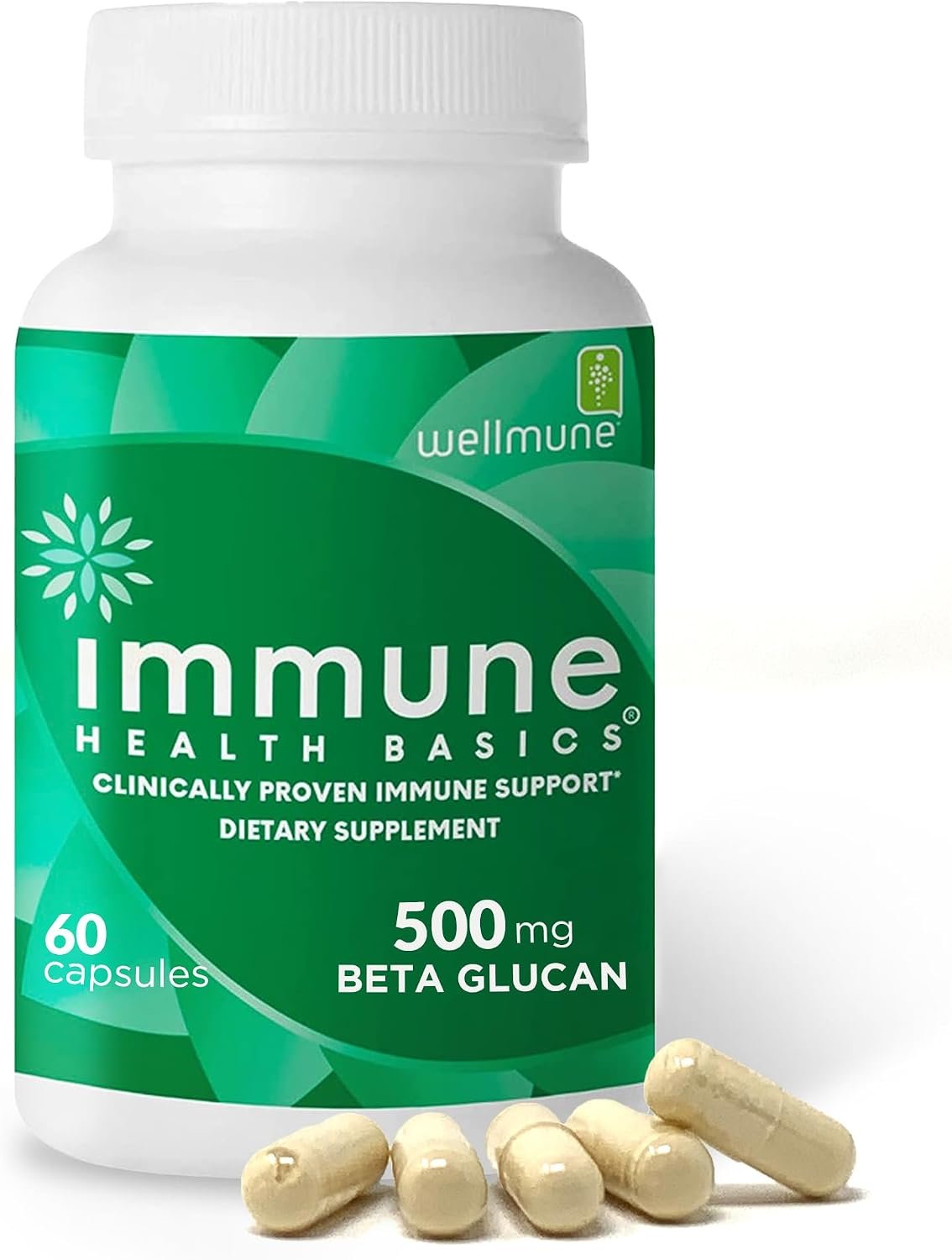 Ultra Strength Immunity – Clinically Proven Immune Support – Wellmune Highly Purified Beta Glucan – Gluten-Free, Non-allergenic, Non-GMO and Vegan Capsules – 60 Capsules, 500 mg