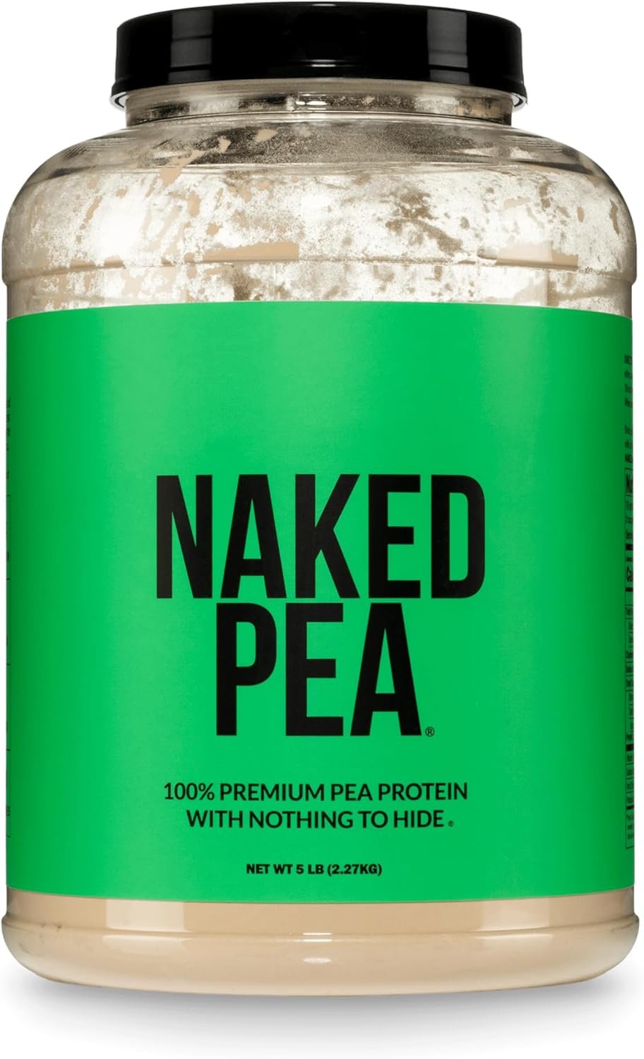 NAKED Pea – 5LB 100% Pea Protein Powder from North American Farms – Unflavored Vegan Pea Protein Isolate – NSF Certified, Plant Protein Powder, Easy to Digest – 76 Servings