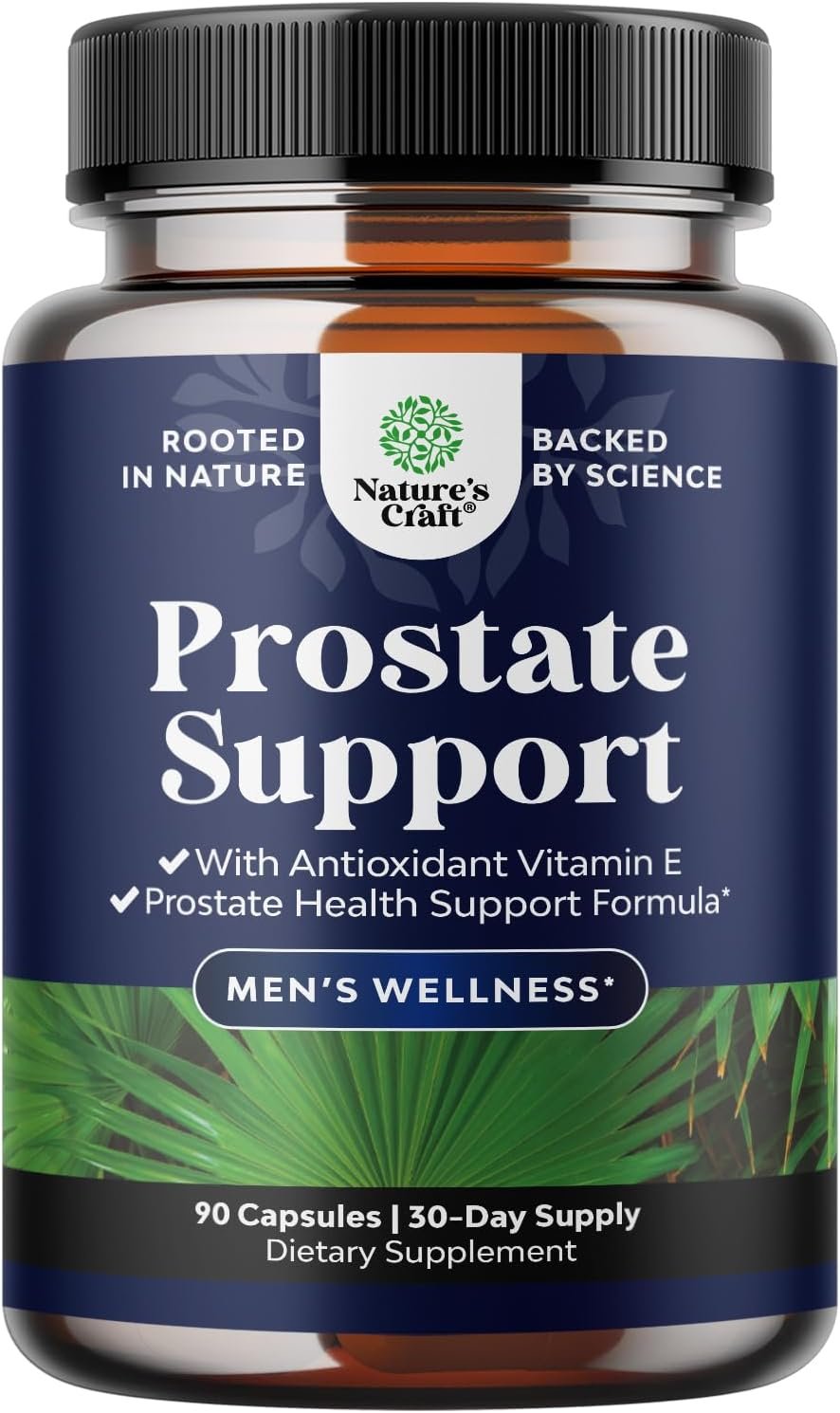 Herbal Prostate Supplement for Men – Potent Pygeum and Saw Palmetto Extract for Urinary Tract Support – Prostate Health Blend with Beta Sitosterol & Green Tea – Nighttime Comfort Support – 90 Count