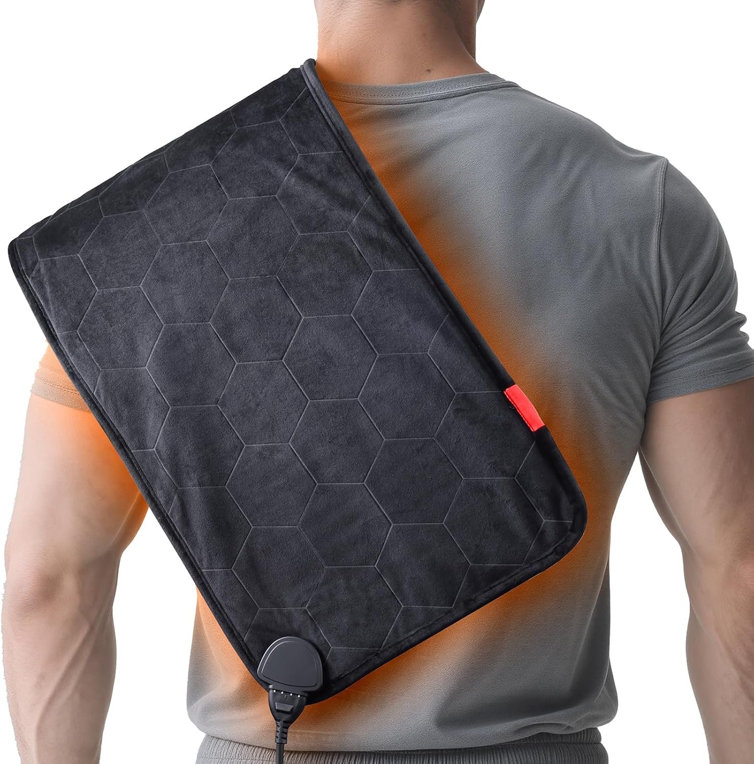 Extra Hot Heating Pad: 2X Graphene Max 160℉ Electric Heating Pad for Back Neck Shoulders Leg – Fast Deeper Relief for Dad Men Father Husband – 4H Auto Off 12″ x 24″