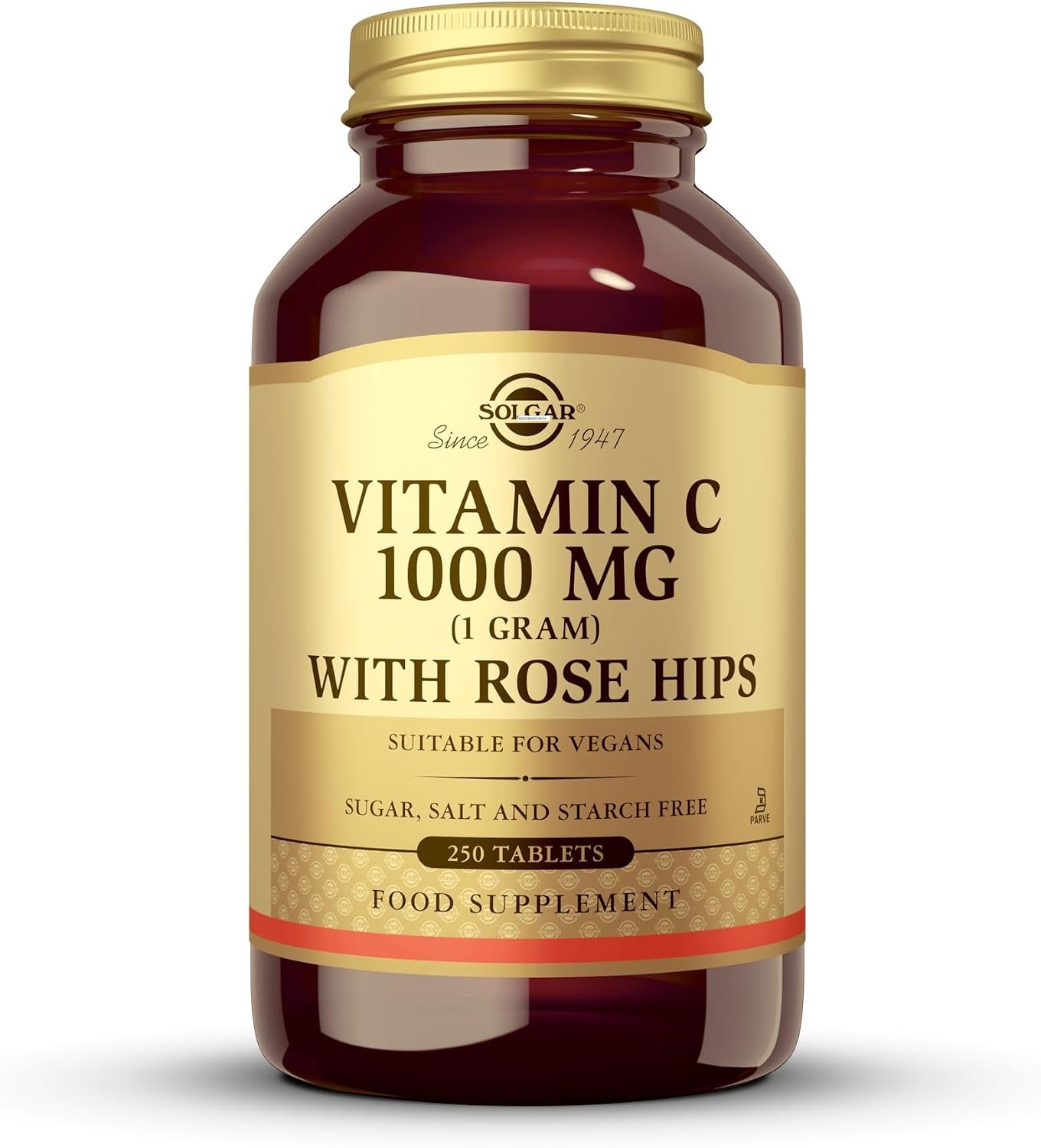 Solgar Vitamin C 1000 mg with Rose Hips, 250 Tablets – Antioxidant & Immune Support – Overall Health – Supports Healthy Skin & Joints – Non-GMO, Vegan and Kosher – 250 Servings
