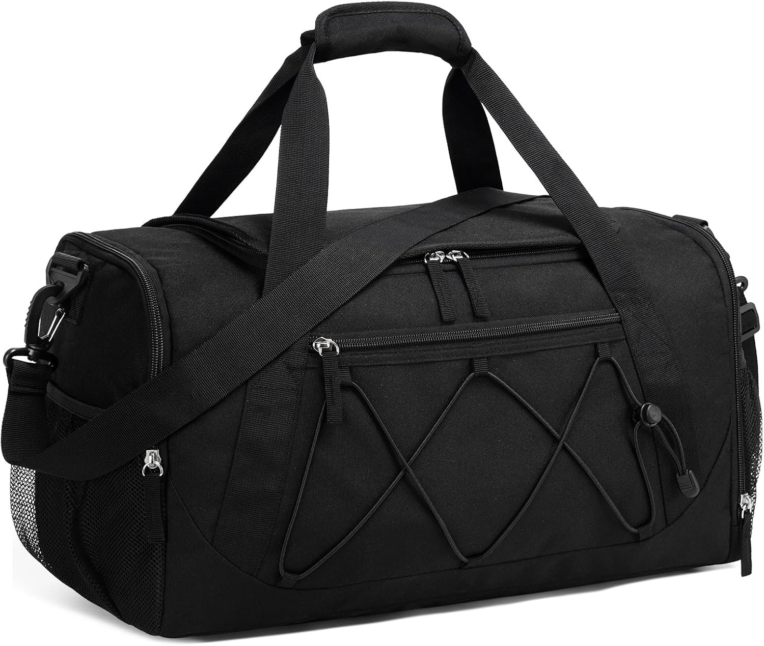 Vorspack Gym Bag for Men – 18 Inches Duffle Bag for Travel Duffel Bag with Shoe Compartment Lightweight Travel Bag for Gym Sports Overnight Weekender – Black