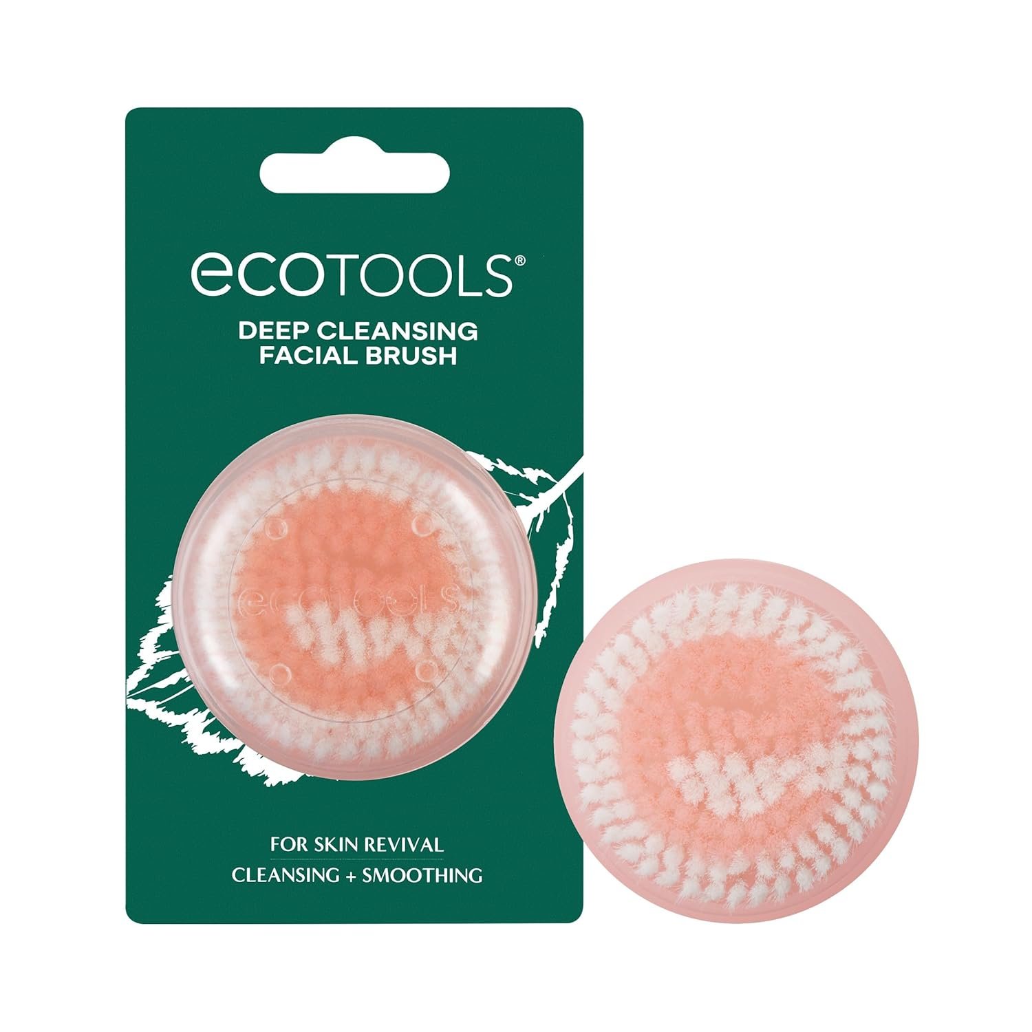 EcoTools Deep Cleansing Facial Brush, Manual Facial Cleansing Brush | Exfoliates and deeply cleanses, remove makeup and dry skin, face brush for cleansing, color may vary