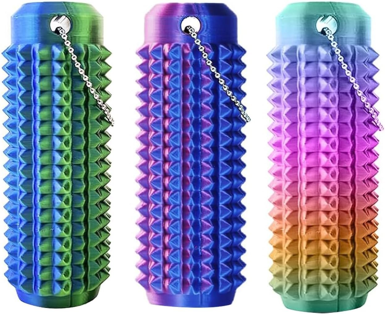 3PCS Little Ouchies Spiky Fidget Keychain for Adult Anxiety Relief | Compact 3 Pack Spiky Fidget Keychains Reduce Pressure Pain for Adult Anxiety Relief