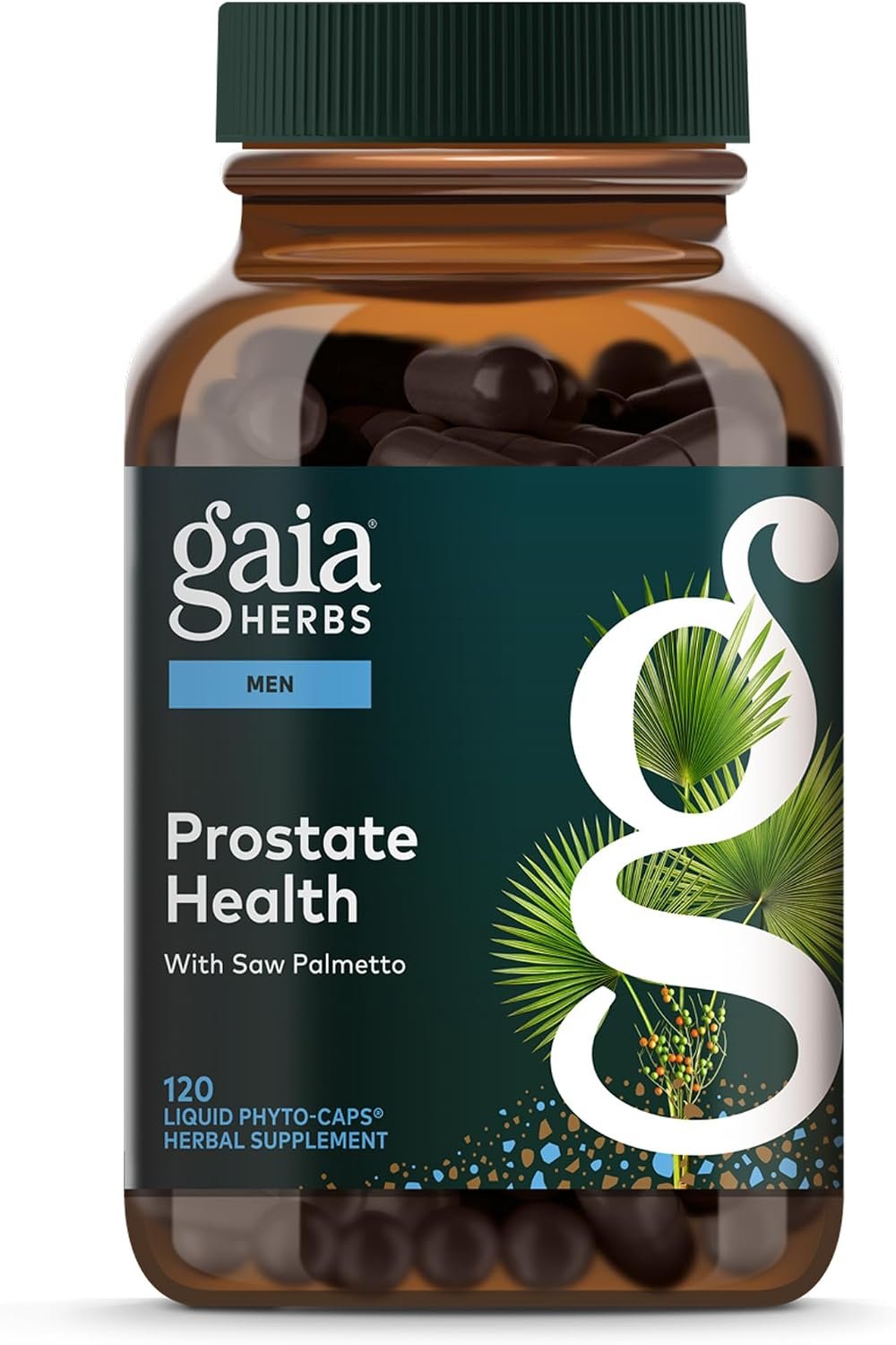 Gaia Herbs Prostate Health – Supports Prostate Health and Function for Men – with Saw Palmetto, Green Tea, Nettle Root, and White Sage* – 120 Vegan Liquid Phyto-Caps (60 Servings)