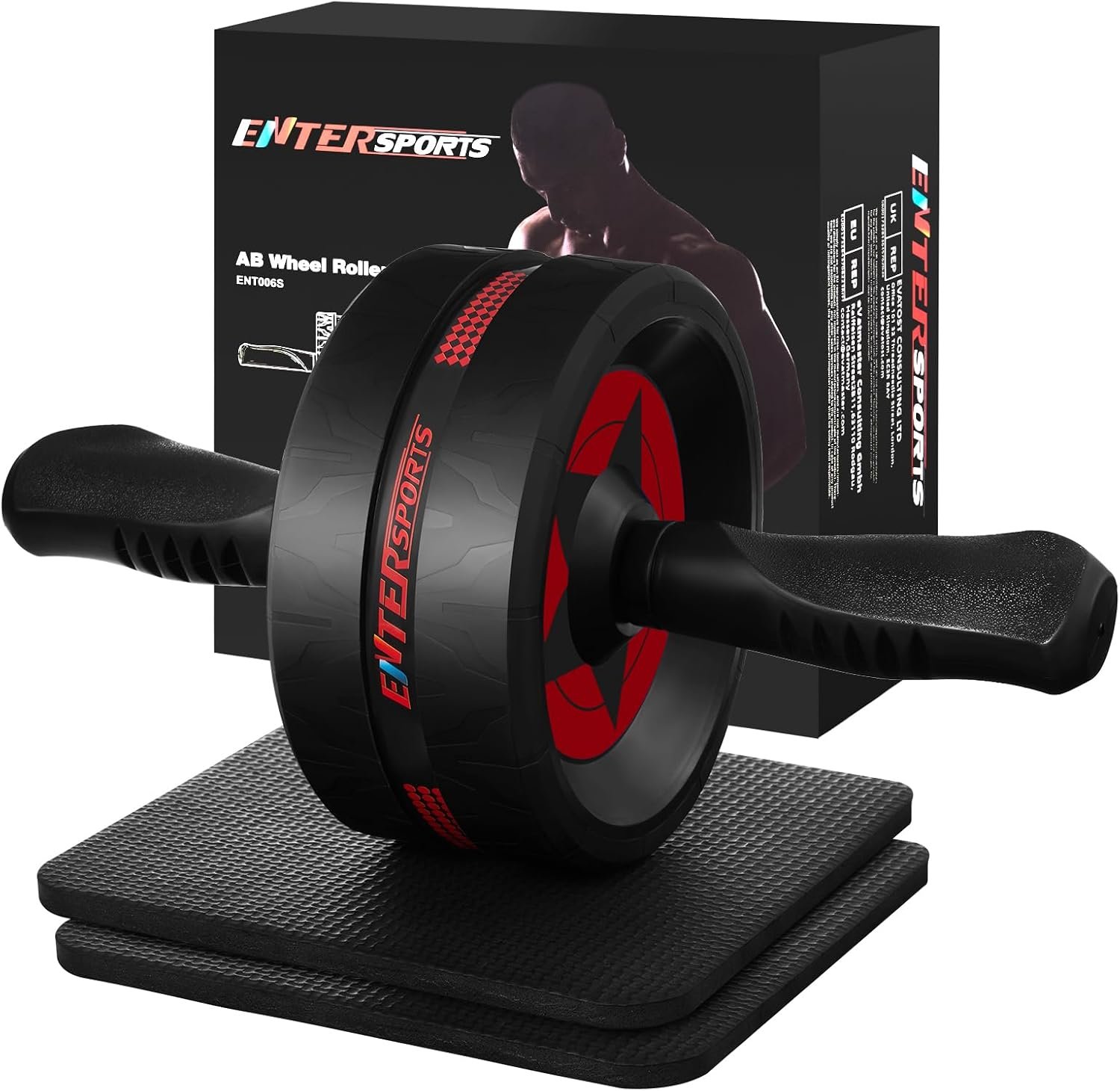 Ab Roller Wheel for Abs Workout – Abdominal Exercise Equipment with 2 Knee Pads for Home Gym, Core Strength Training, Fitness Equipment for Men & Women