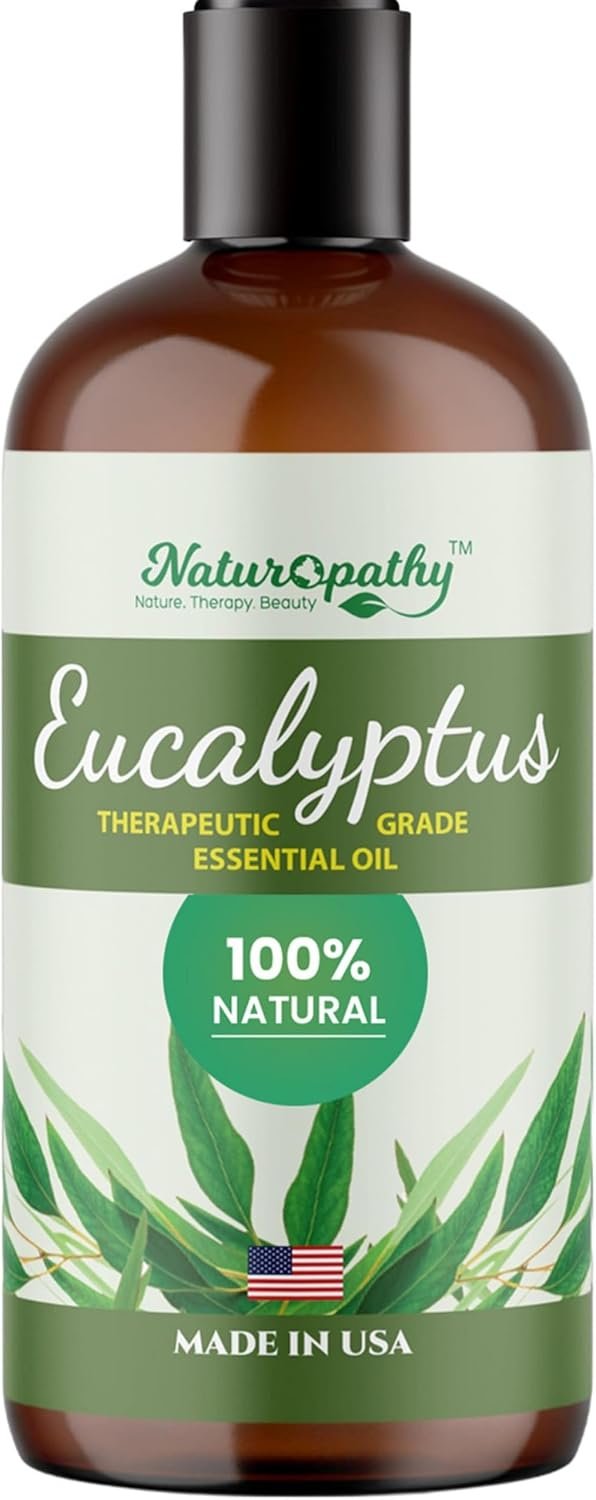 Naturopathy Eucalyptus Essential Oil, Therapeutic Grade, Premium Quality Perfect for Aromatherapy (16 fl oz)